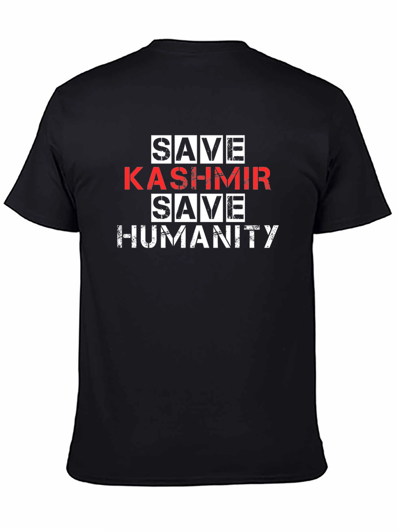 Save Kashmir T-Shirt - Black Graphic Tee