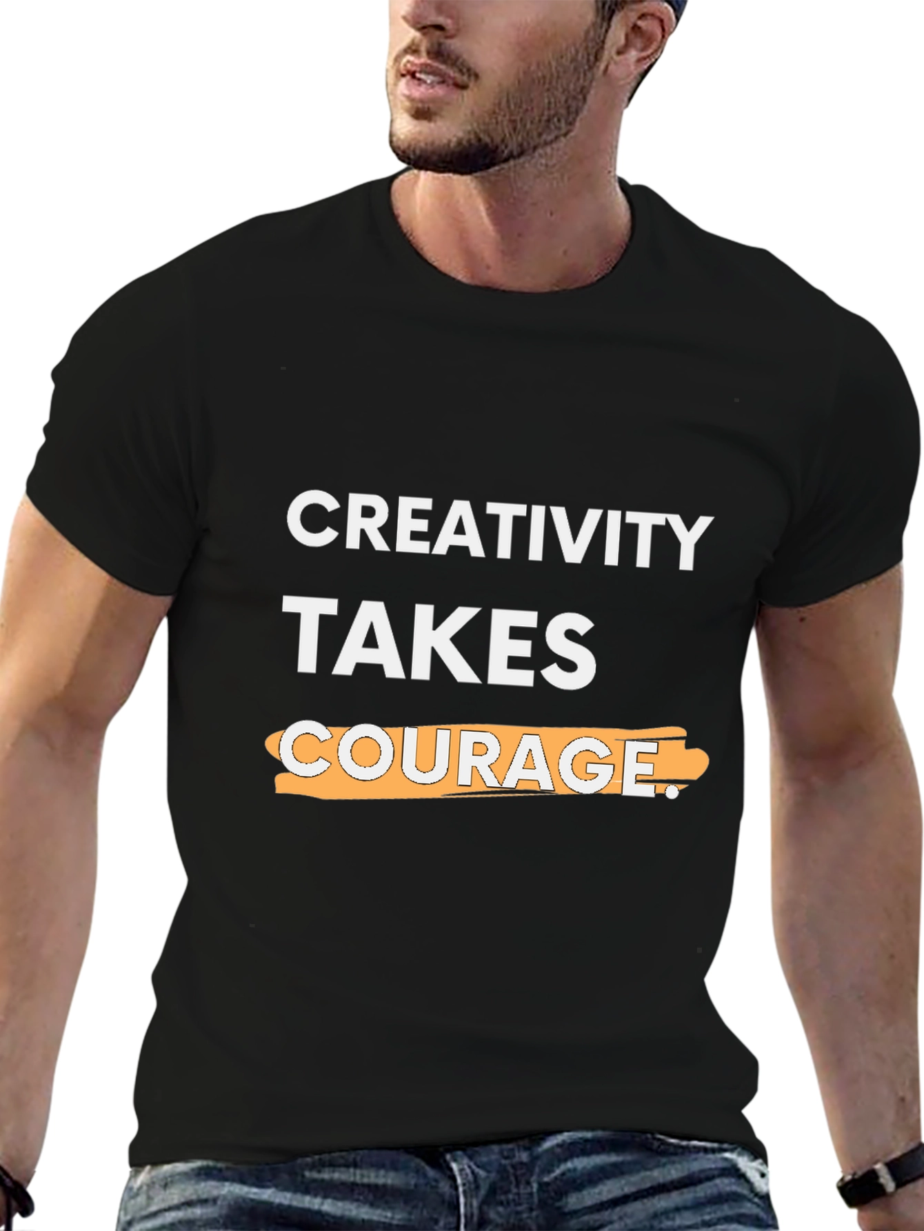 Creativity Takes Courage Graphic Tee - Black