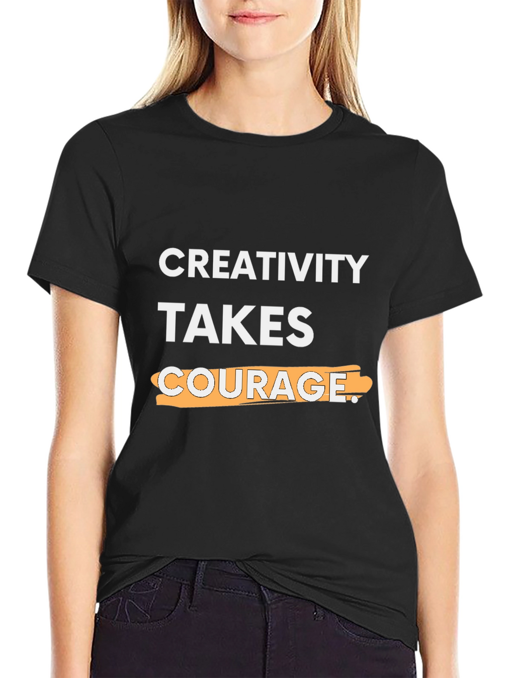 Creativity Takes Courage Graphic Tee - Black