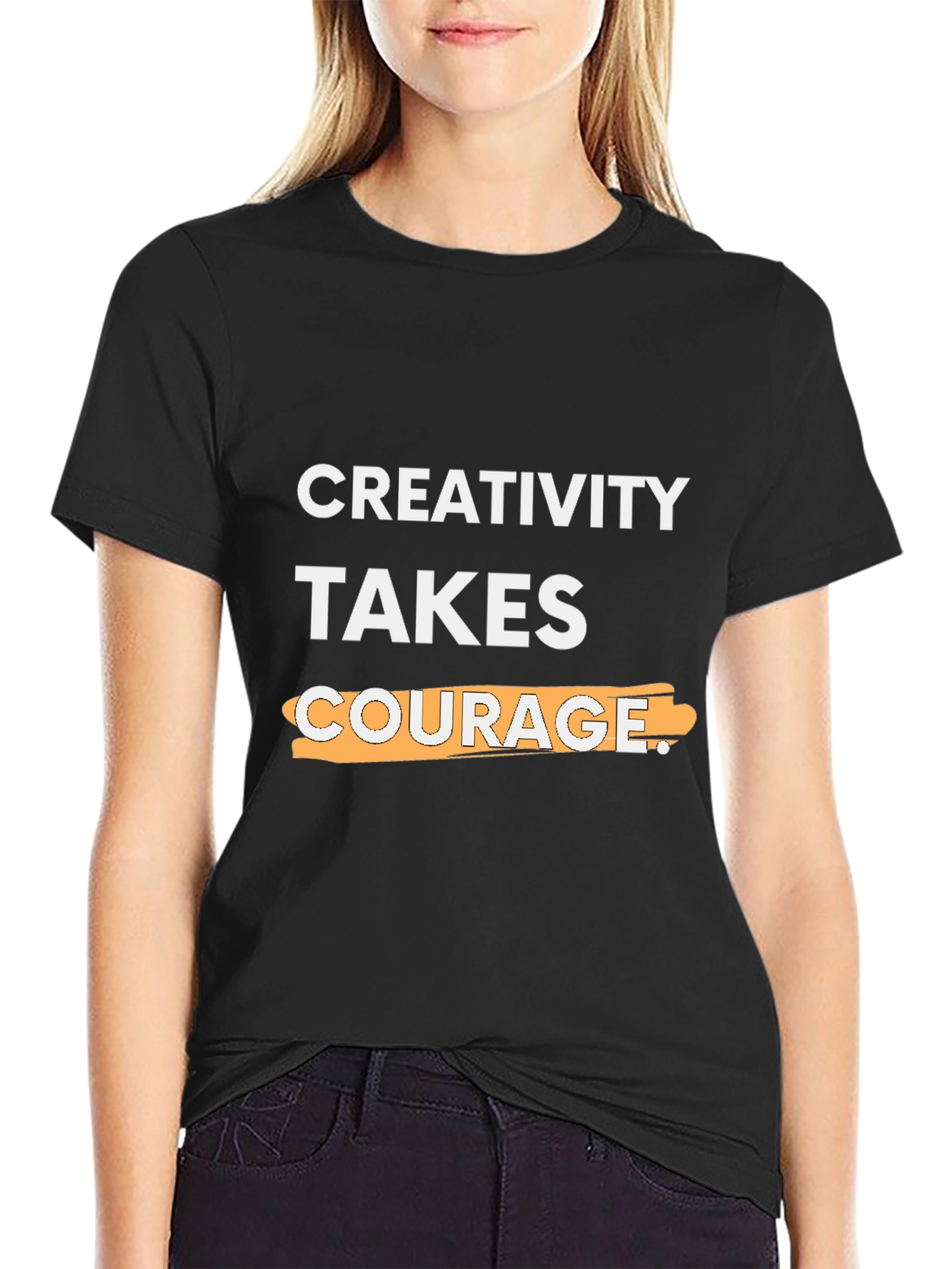 Creativity Takes Courage Graphic Tee - Black