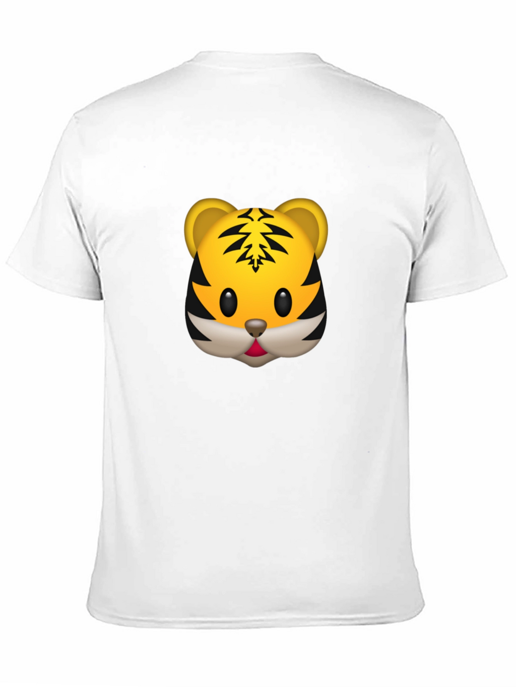 Tiger Emoji Graphic Tee - Black Cotton T-Shirt