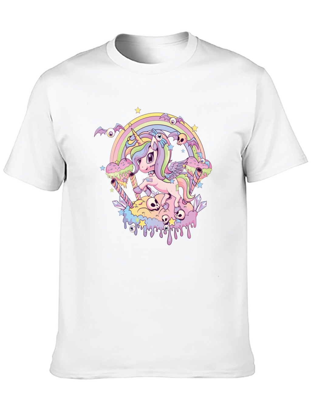 Pastel Goth Unicorn Graphic Tee
