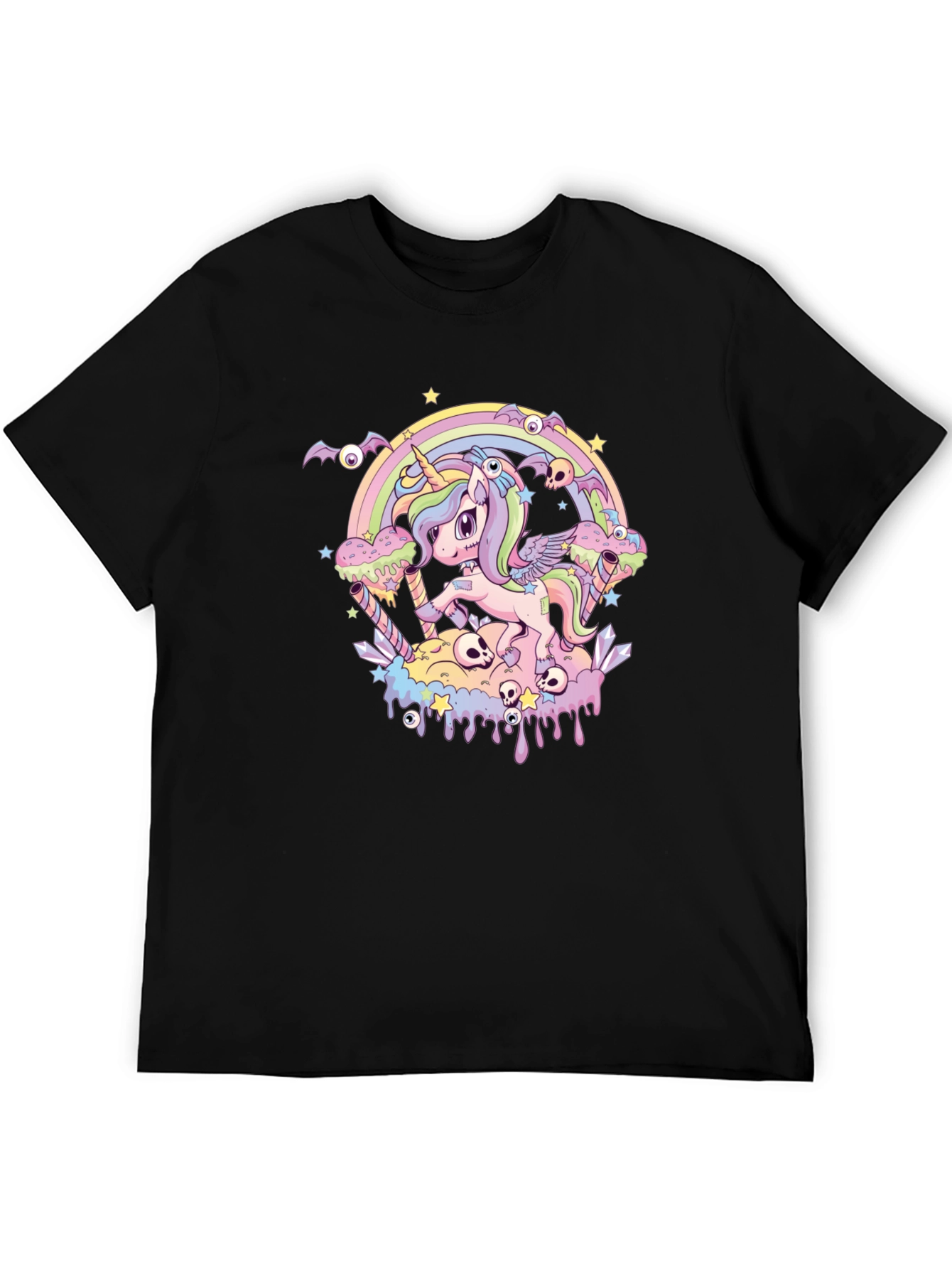 Pastel Goth Unicorn Graphic Tee