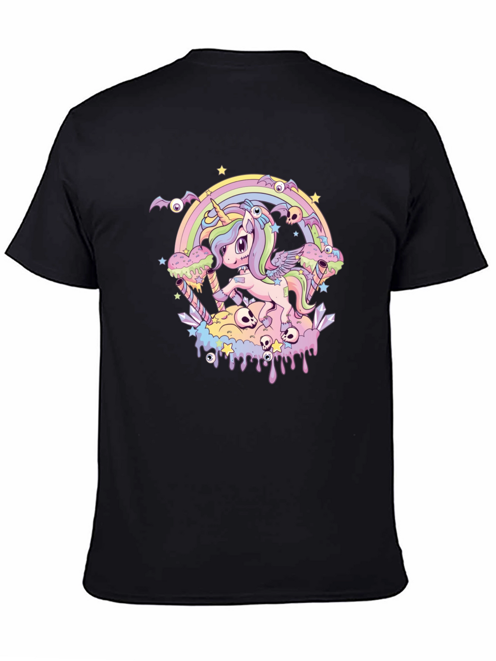 Pastel Goth Unicorn Graphic Tee