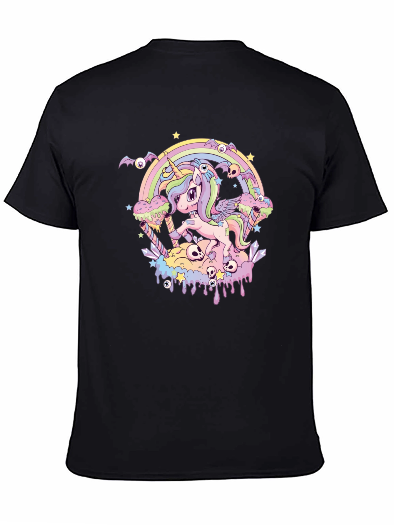 Pastel Goth Unicorn Graphic Tee