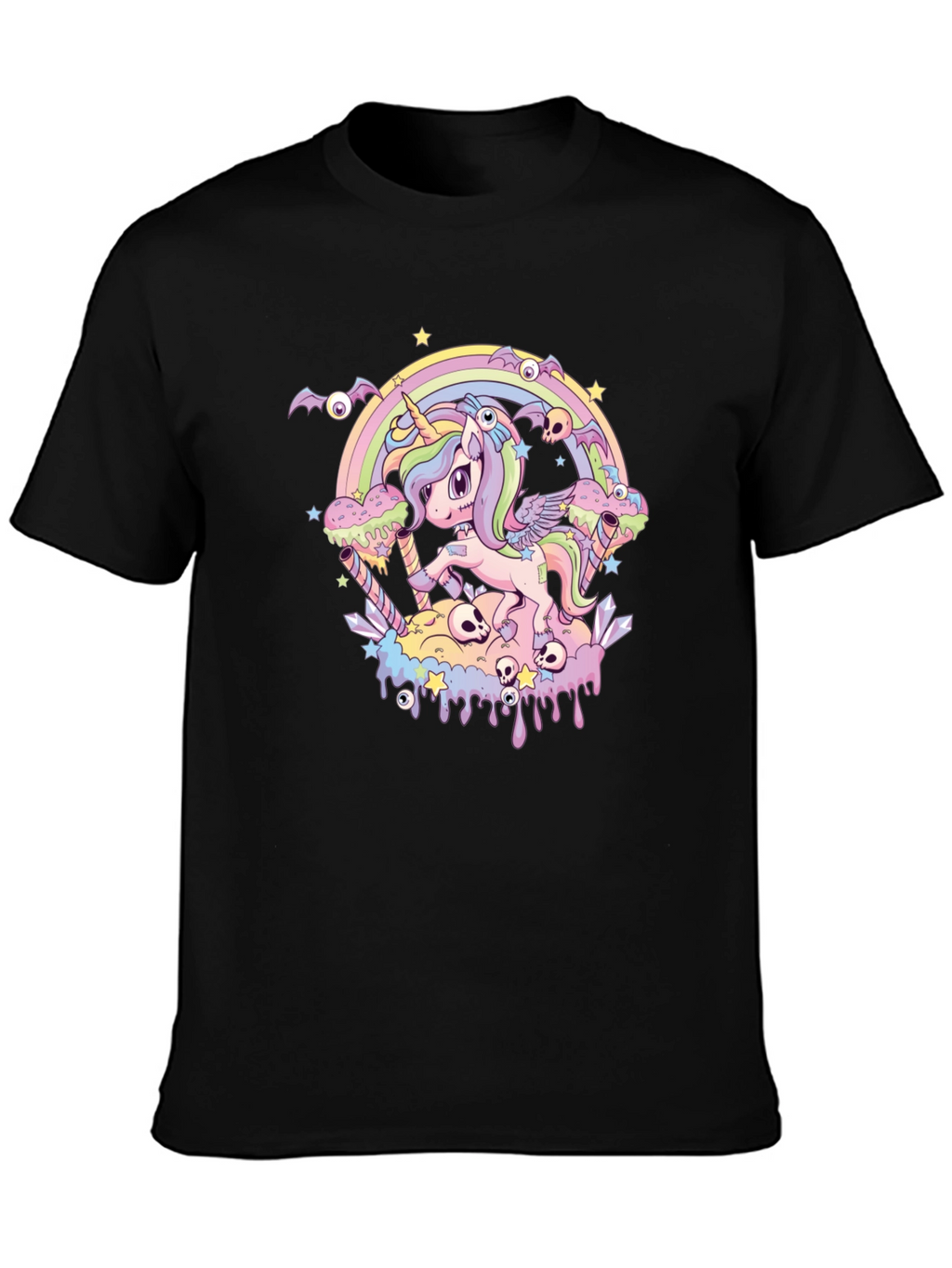 Pastel Goth Unicorn Graphic Tee