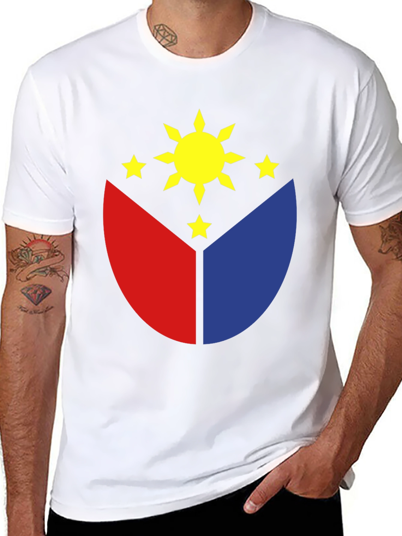 Philippines Flag Graphic T-Shirt - Black