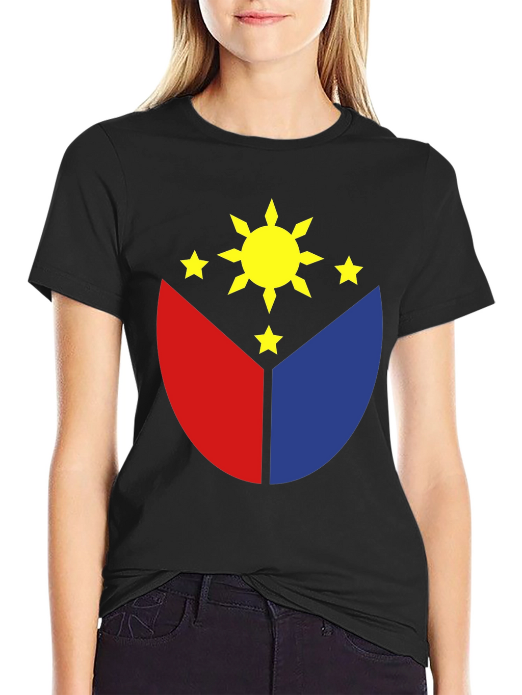 Philippines Flag Graphic T-Shirt - Black
