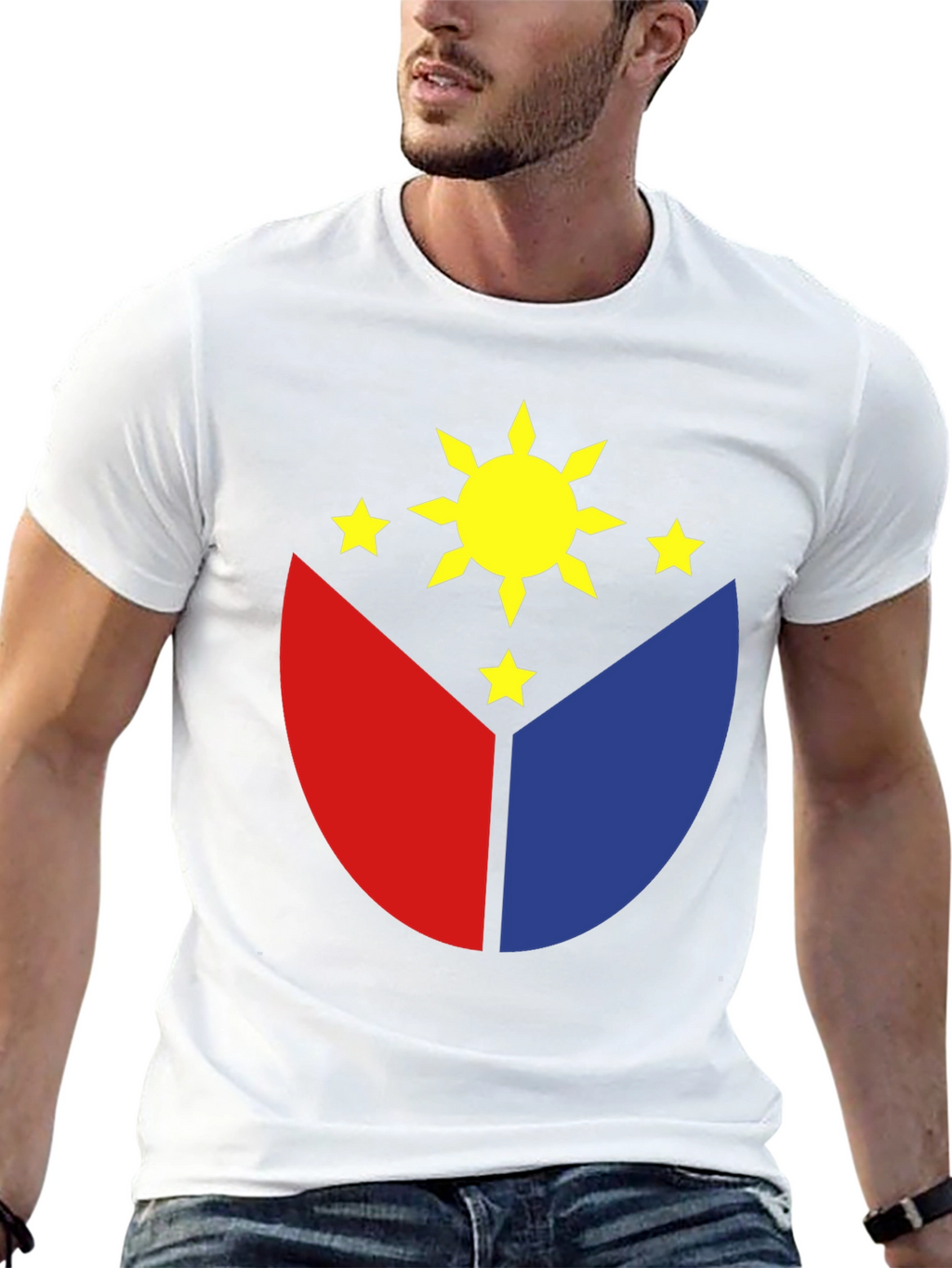Philippines Flag Graphic T-Shirt - Black