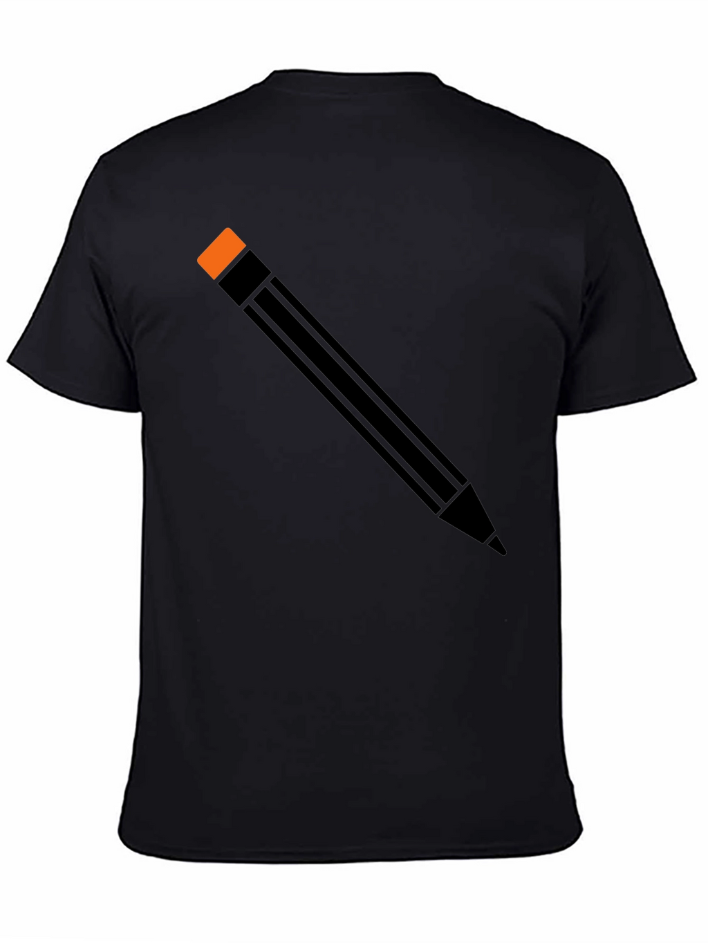 Pencil Graphic Tee - Unisex Black Cotton Shirt