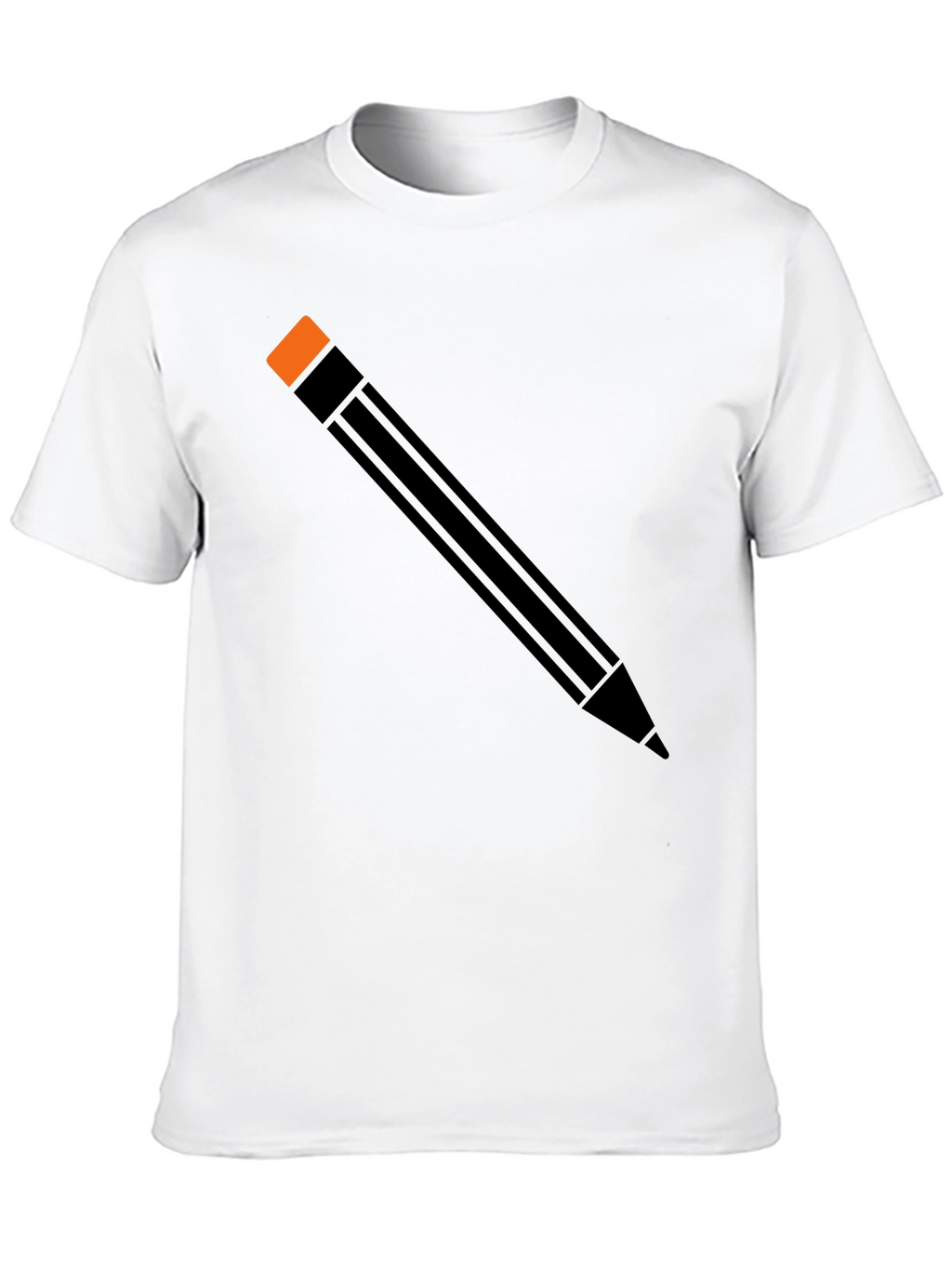 Pencil Graphic Tee - Unisex Black Cotton Shirt