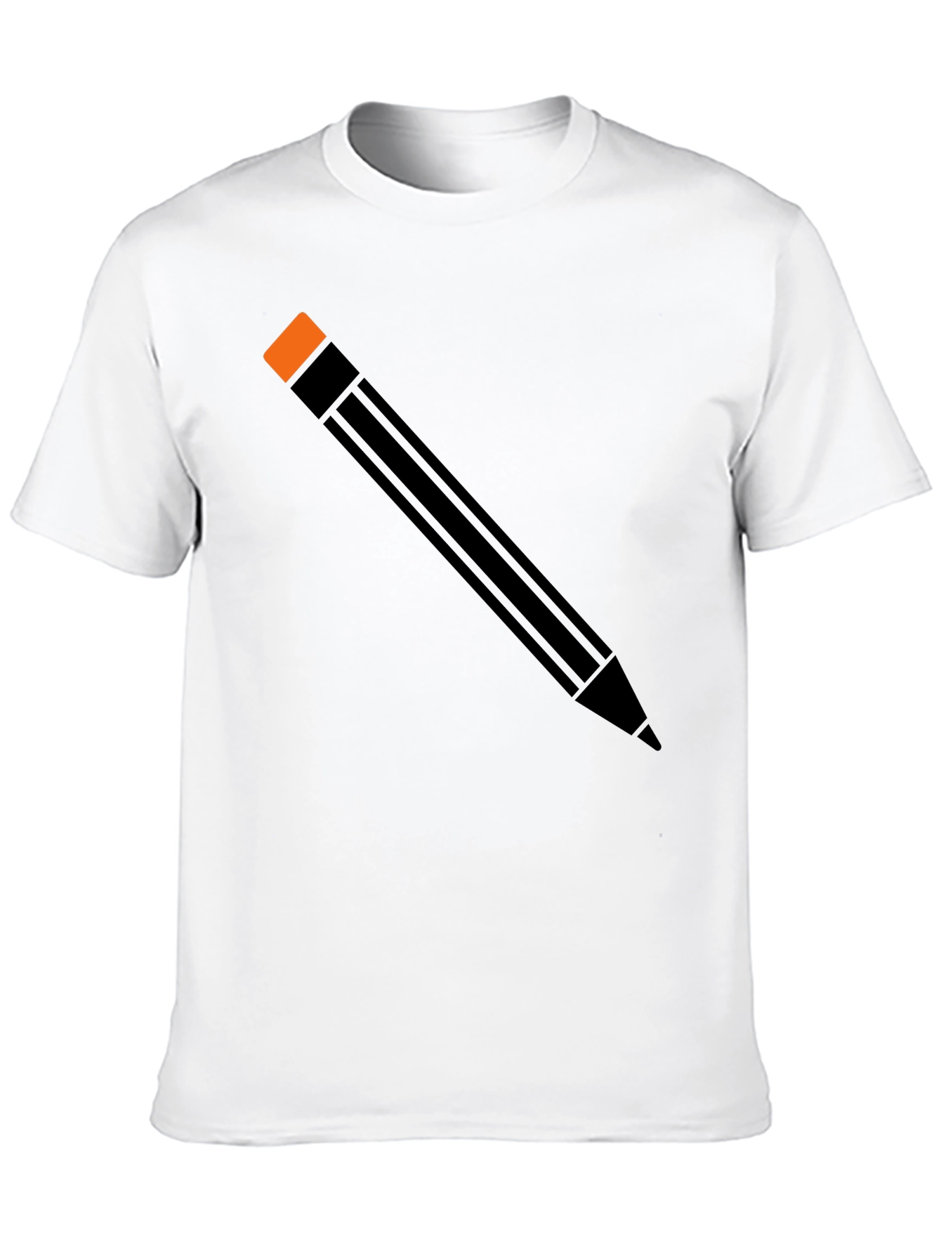 Pencil Graphic Tee - Unisex Black Cotton Shirt