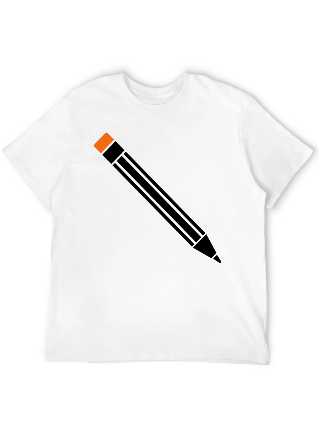 Pencil Graphic Tee - Unisex Black Cotton Shirt