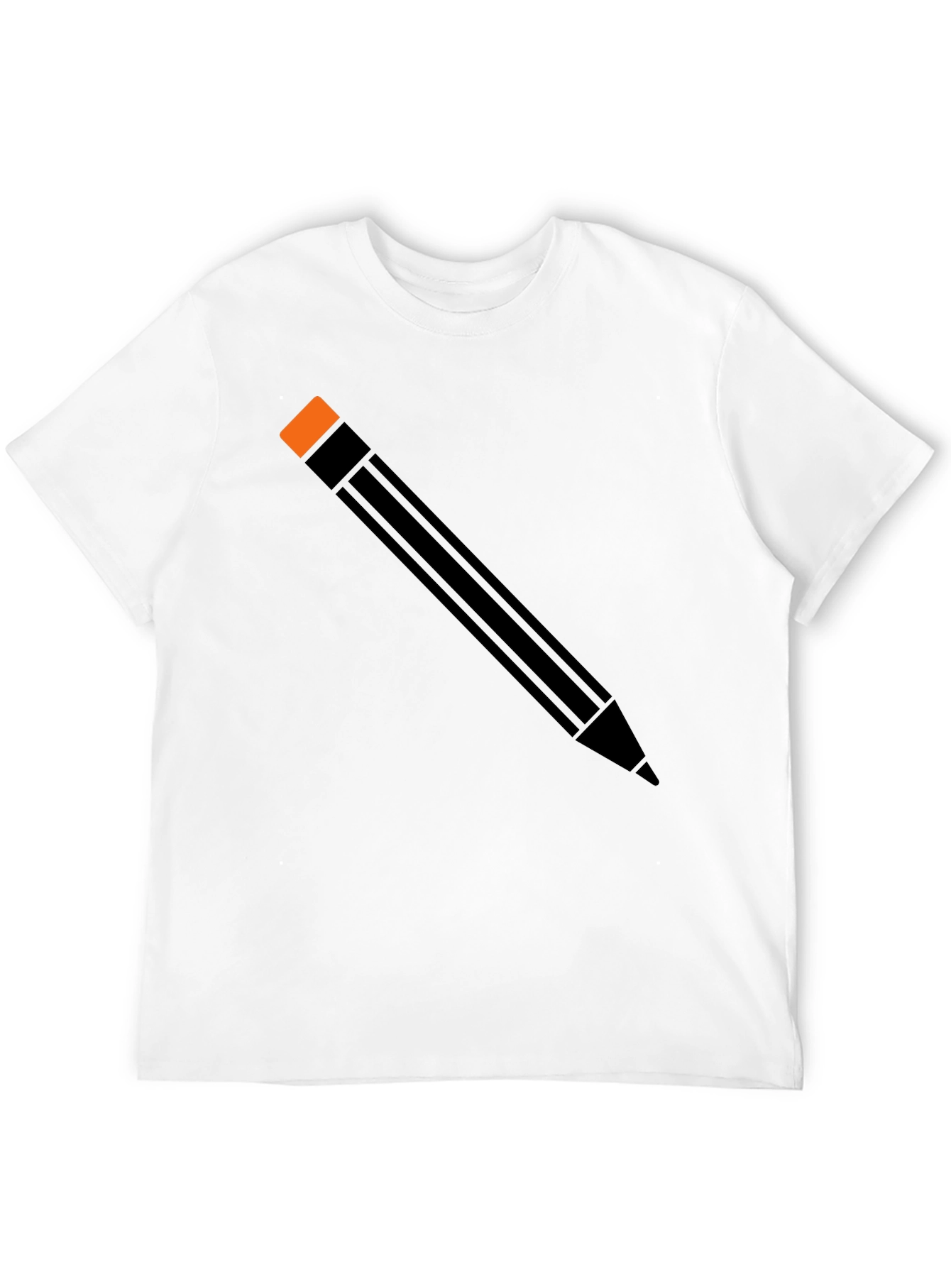 Pencil Graphic Tee - Unisex Black Cotton Shirt