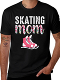 Skating Mom T-Shirt Novelty Graphic Tee