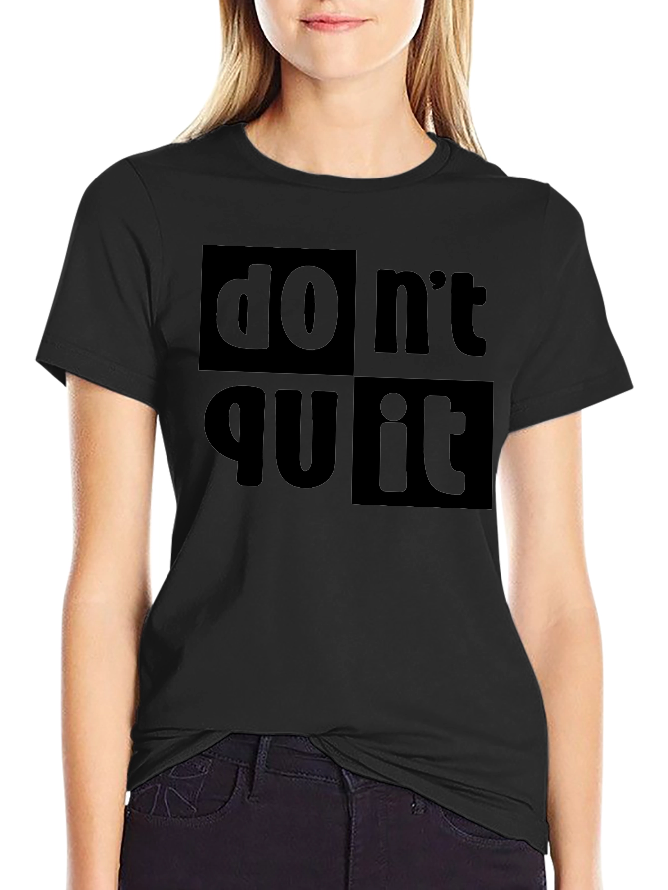 Dont Quit Do It! Black Graphic Tee