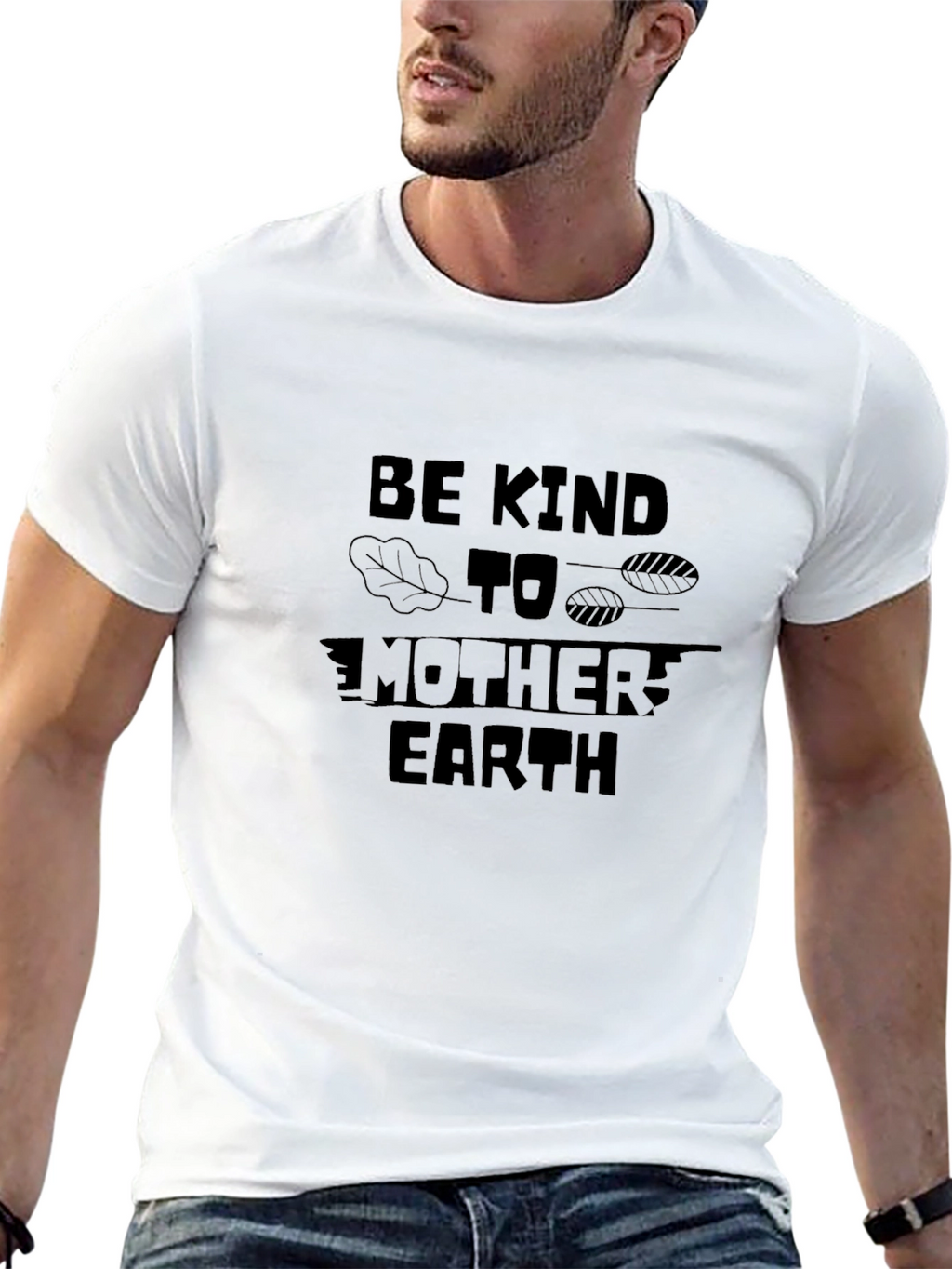 Eco-Friendly Be Kind to Mother Earth Black T-Shirt