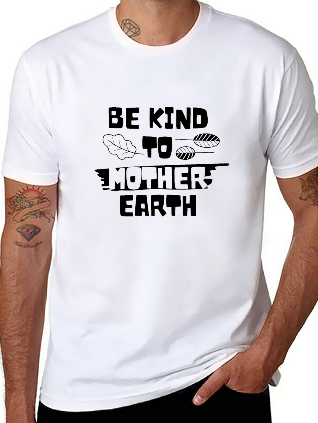 Eco-Friendly Be Kind to Mother Earth Black T-Shirt