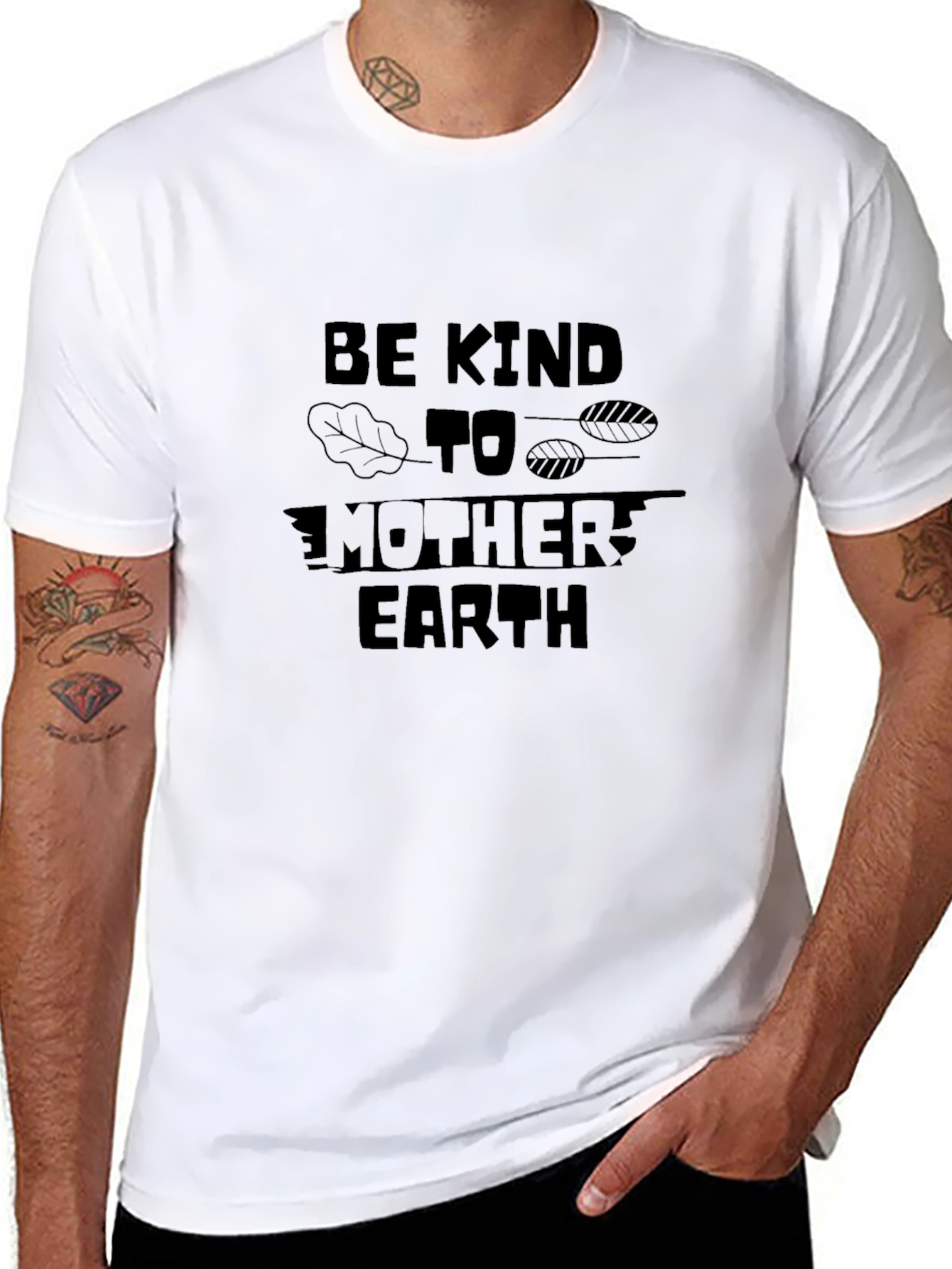 Eco-Friendly Be Kind to Mother Earth Black T-Shirt