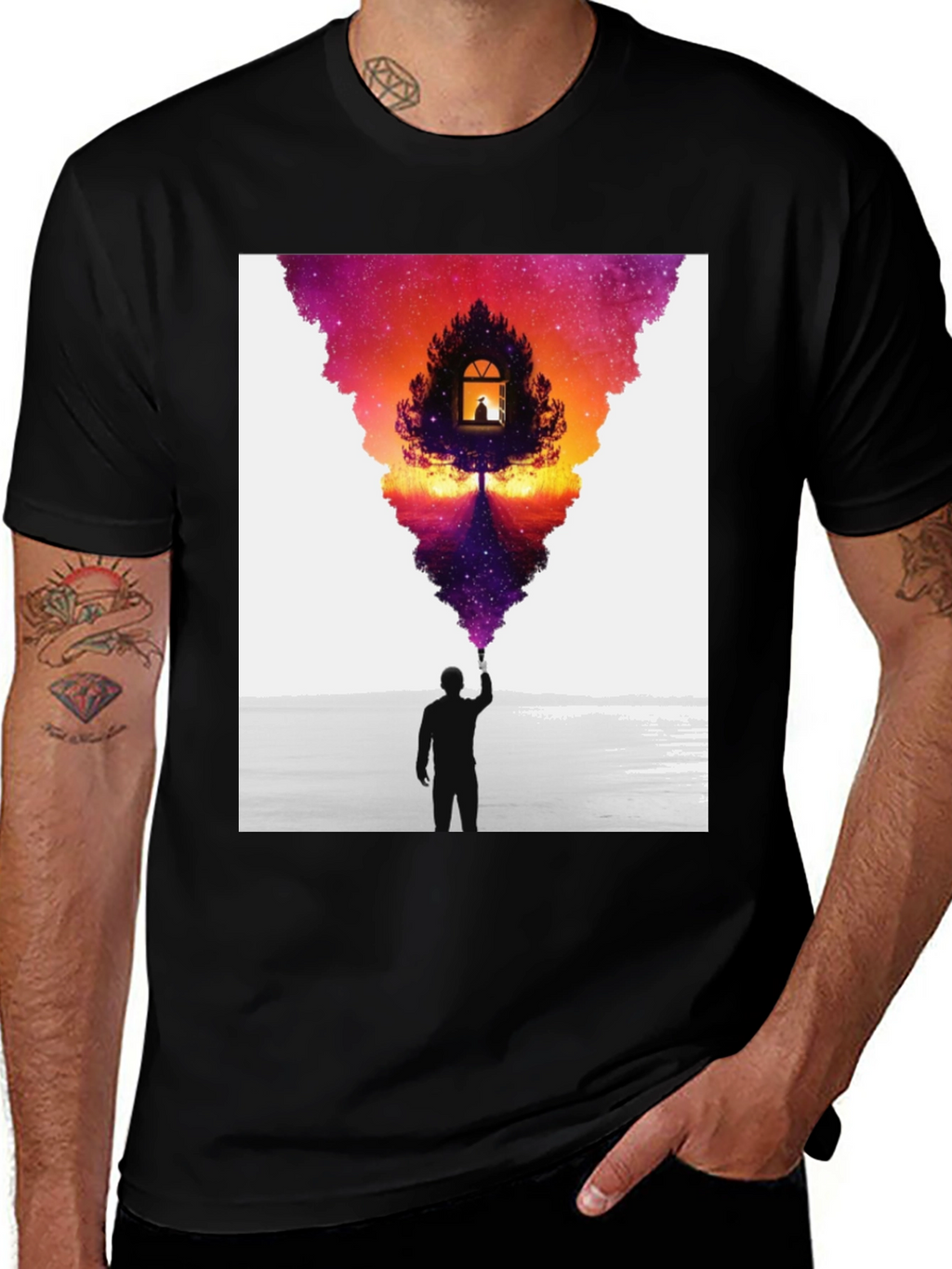 Artistic Vision T-Shirt - Painter Silhouette Design
