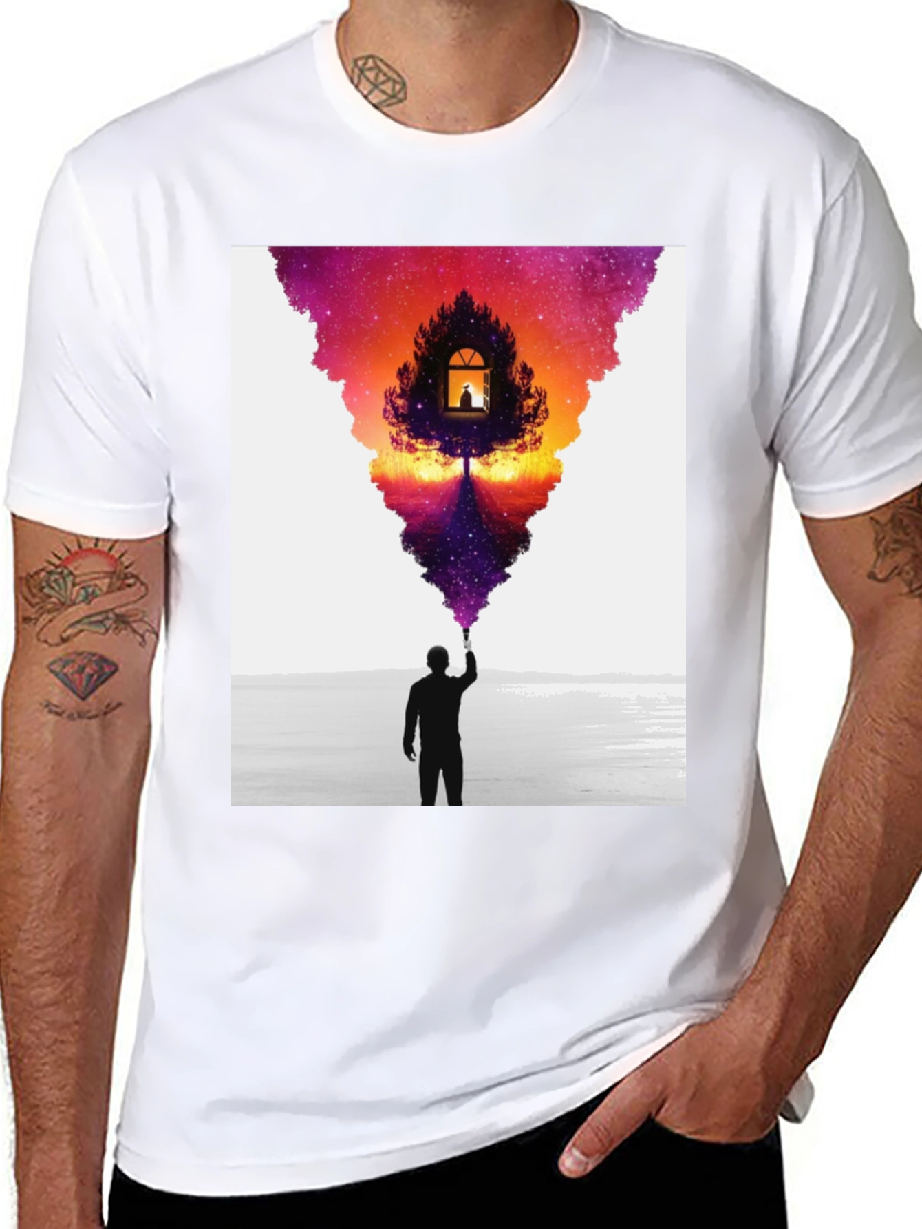 Artistic Vision T-Shirt - Painter Silhouette Design