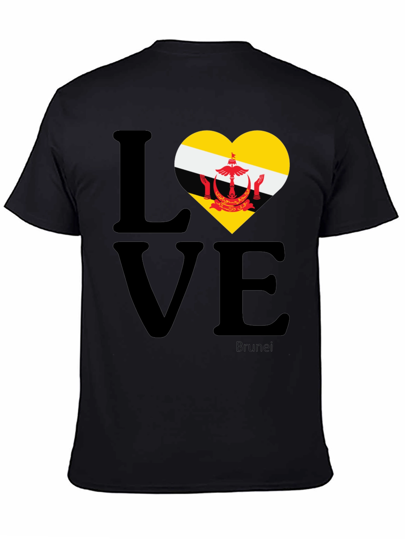 Brunei Flag Love Heart T-Shirt - Unisex