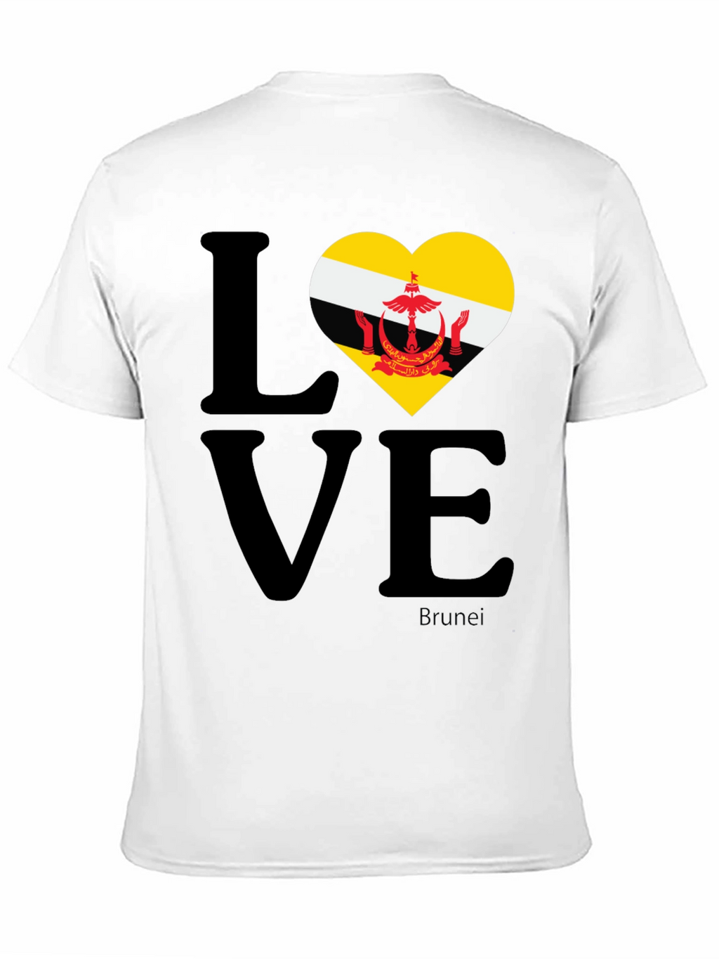 Brunei Flag Love Heart T-Shirt - Unisex