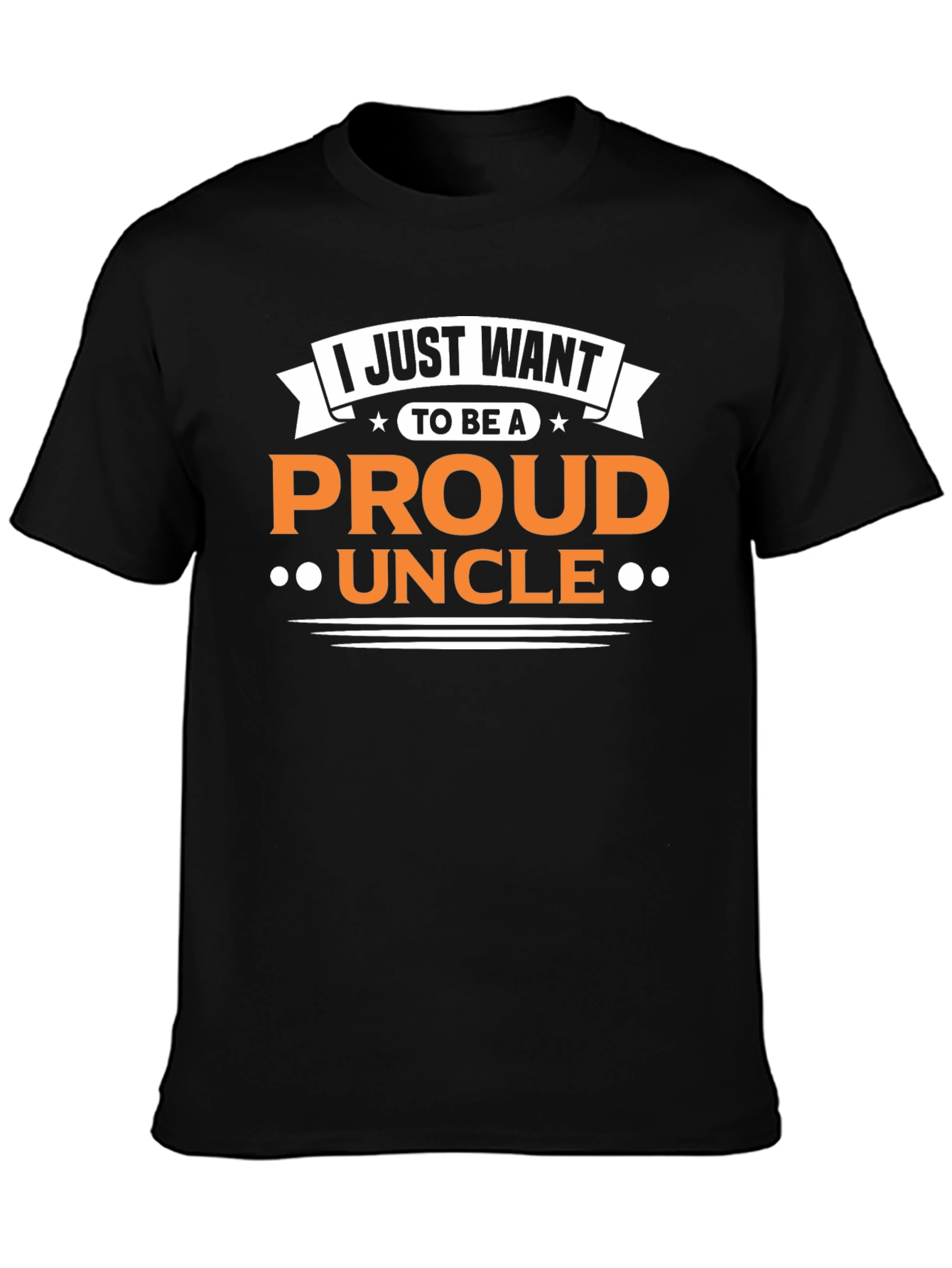 Proud Uncle Graphic T-Shirt - Black
