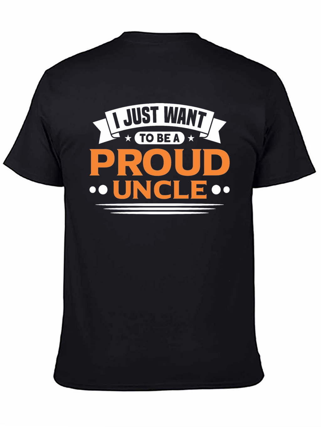 Proud Uncle Graphic T-Shirt - Black
