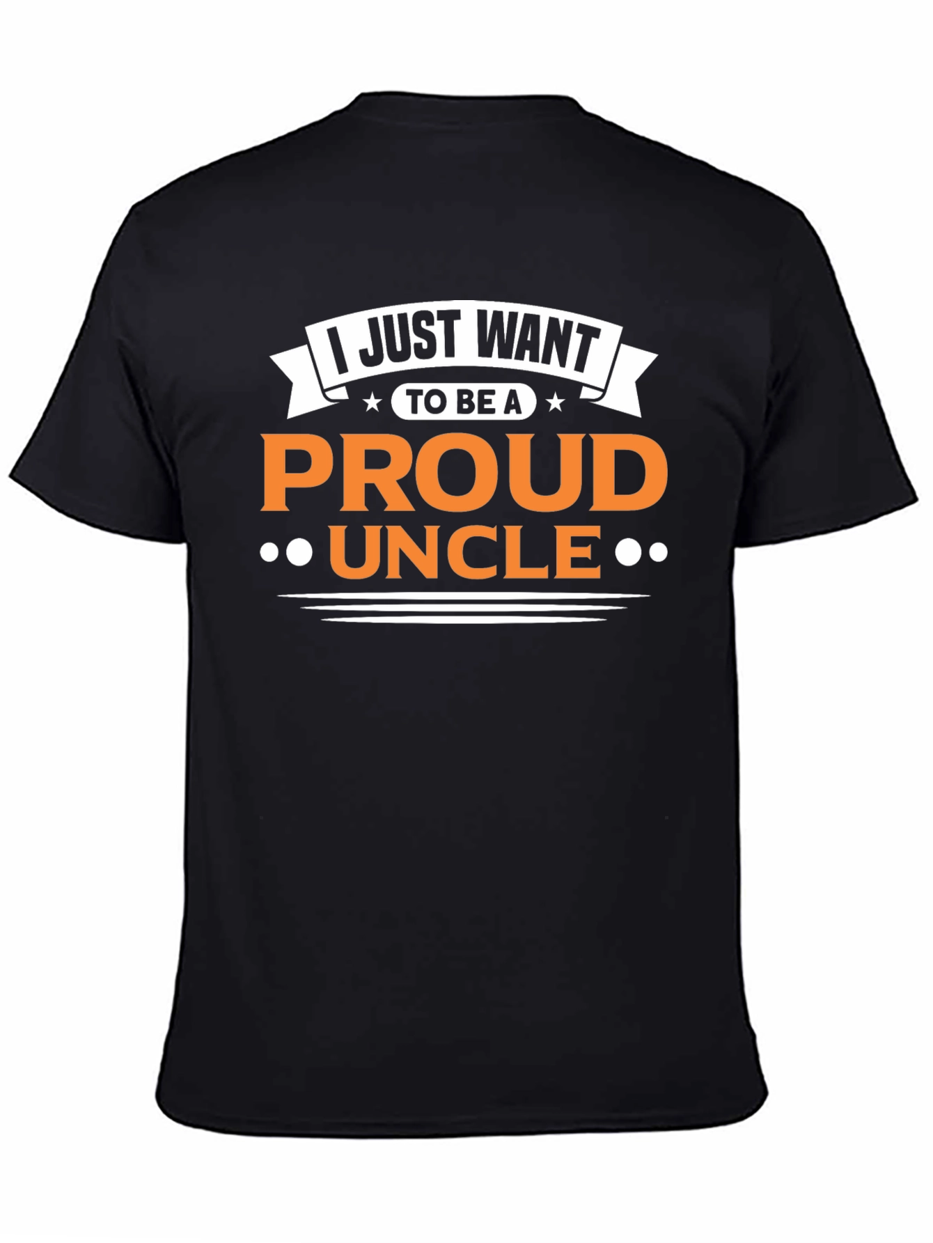 Proud Uncle Graphic T-Shirt - Black
