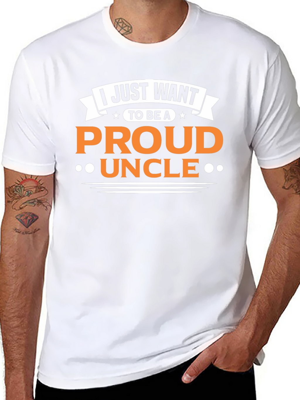 Proud Uncle Graphic T-Shirt - Black