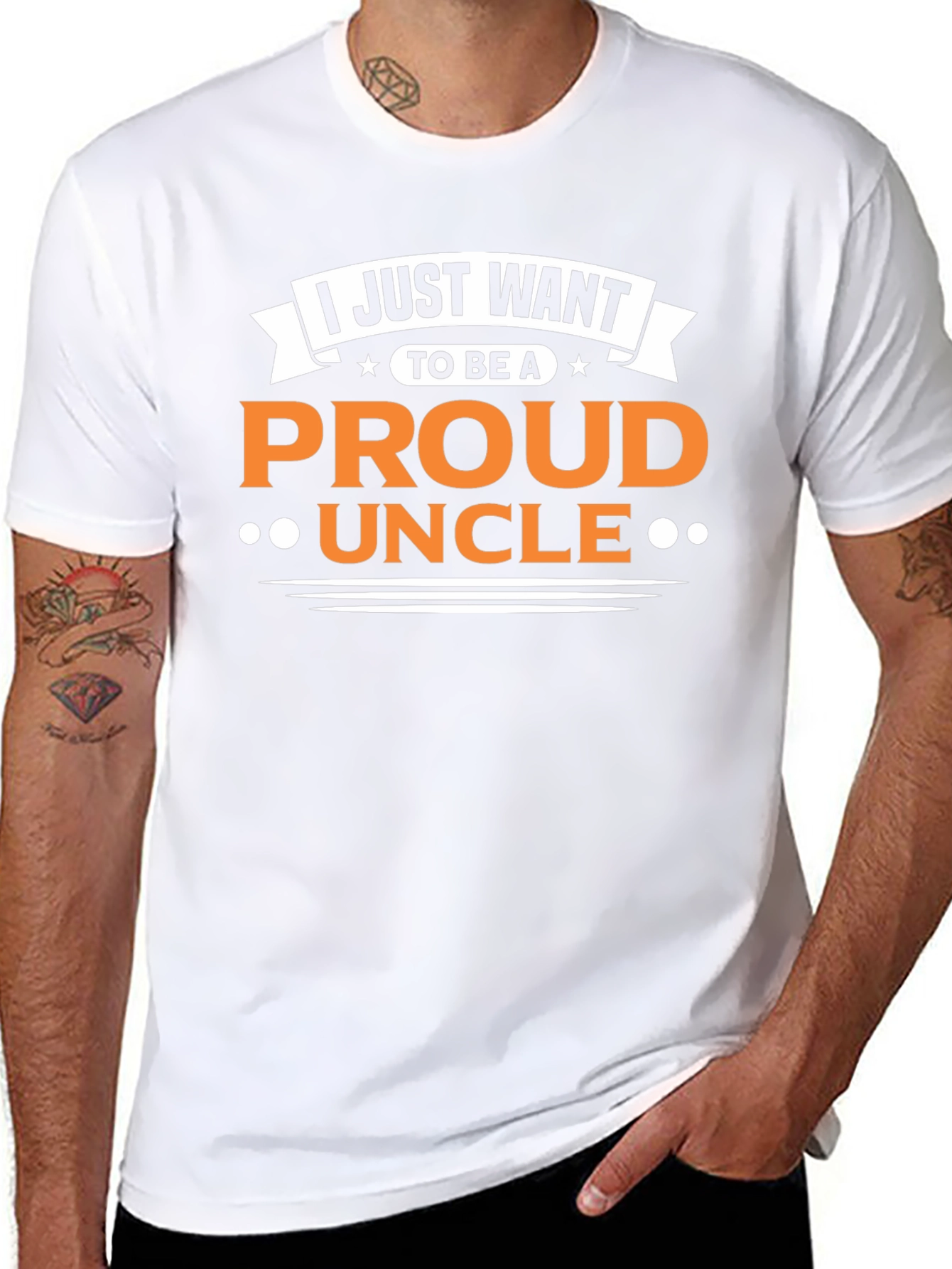 Proud Uncle Graphic T-Shirt - Black