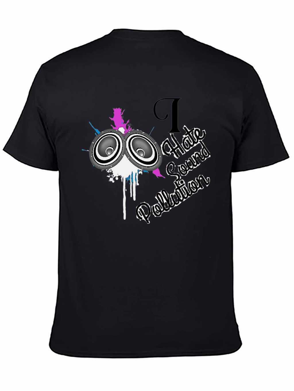 I Hate Sound Pollution Black Graphic Tee