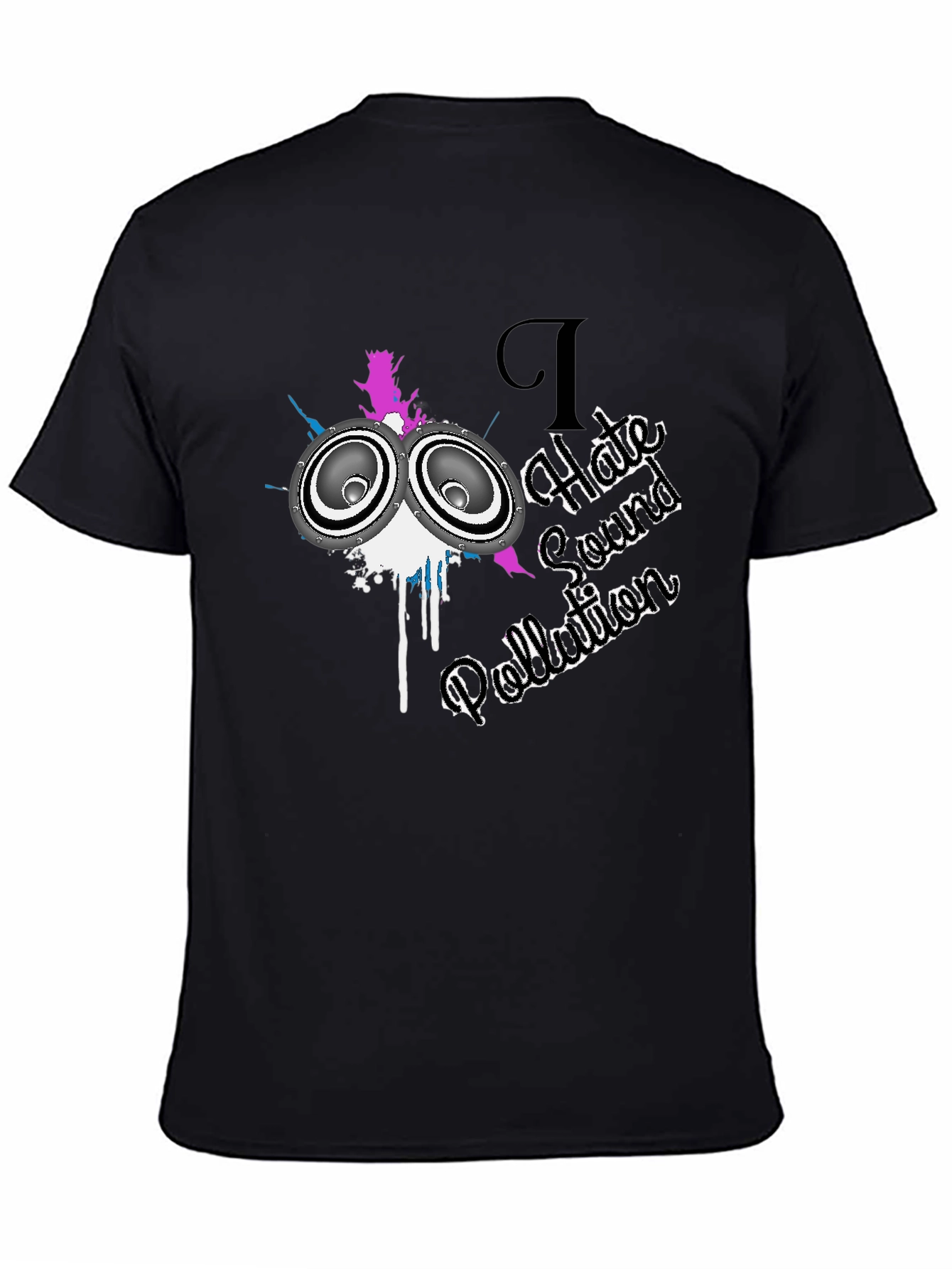 I Hate Sound Pollution Black Graphic Tee