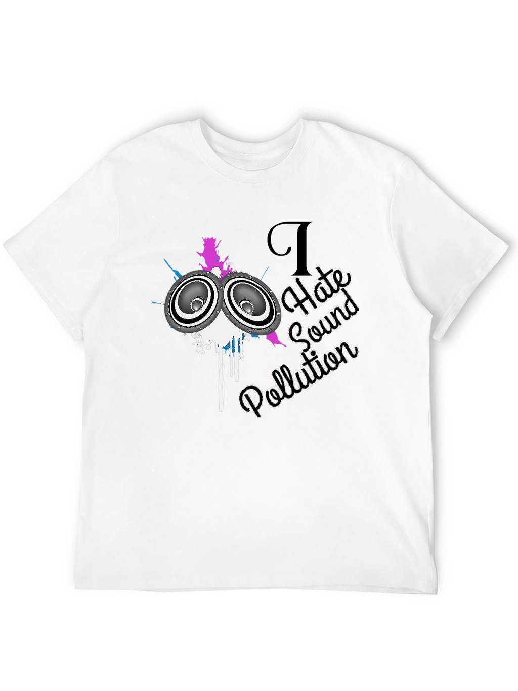 I Hate Sound Pollution Black Graphic Tee