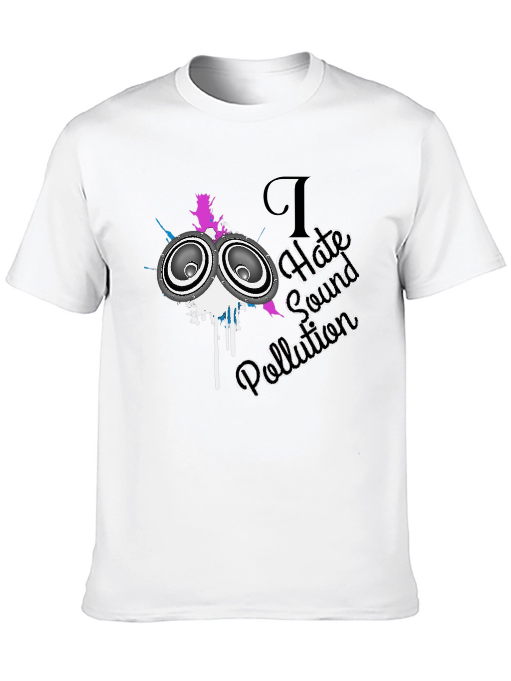 I Hate Sound Pollution Black Graphic Tee