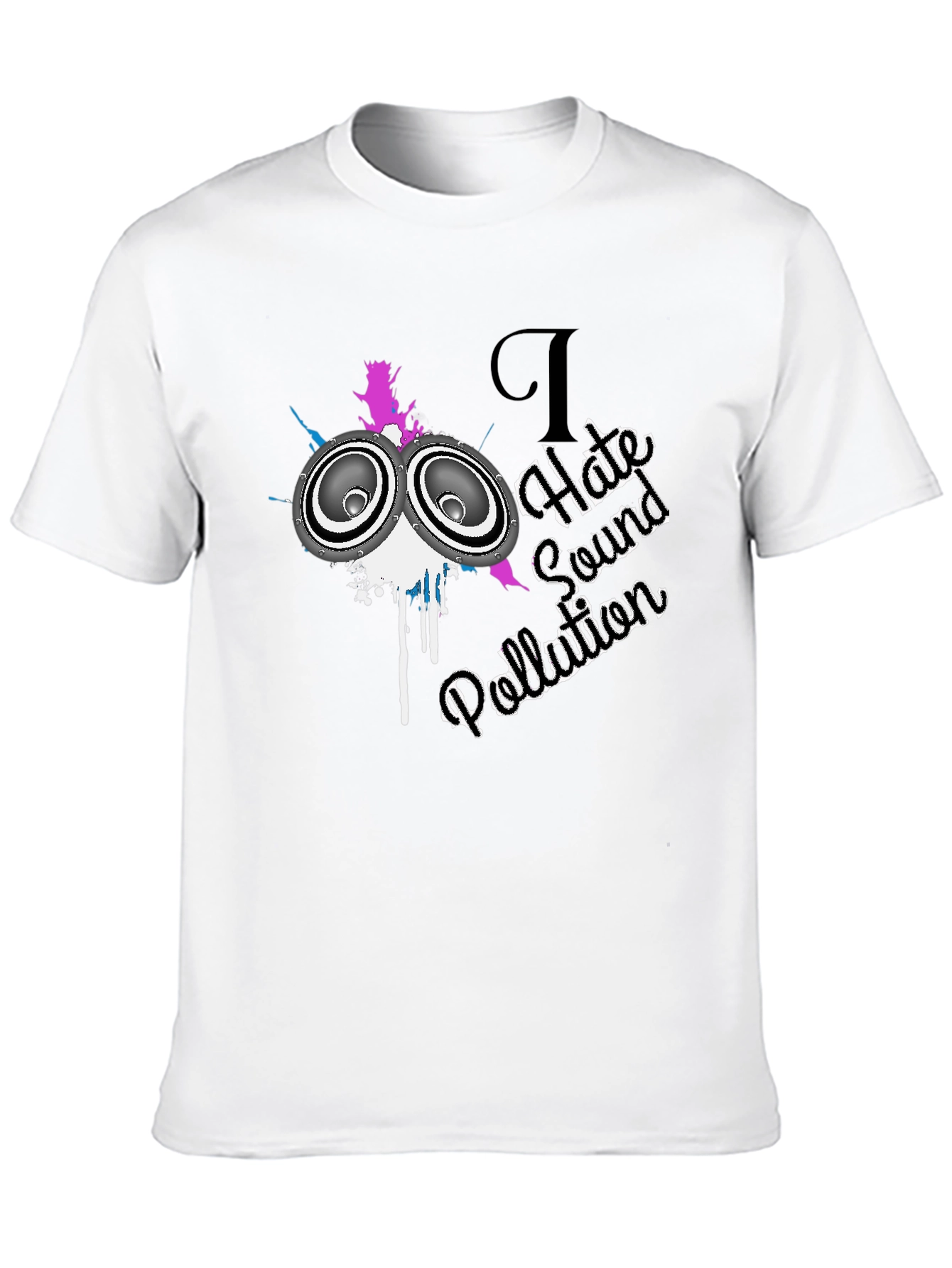 I Hate Sound Pollution Black Graphic Tee