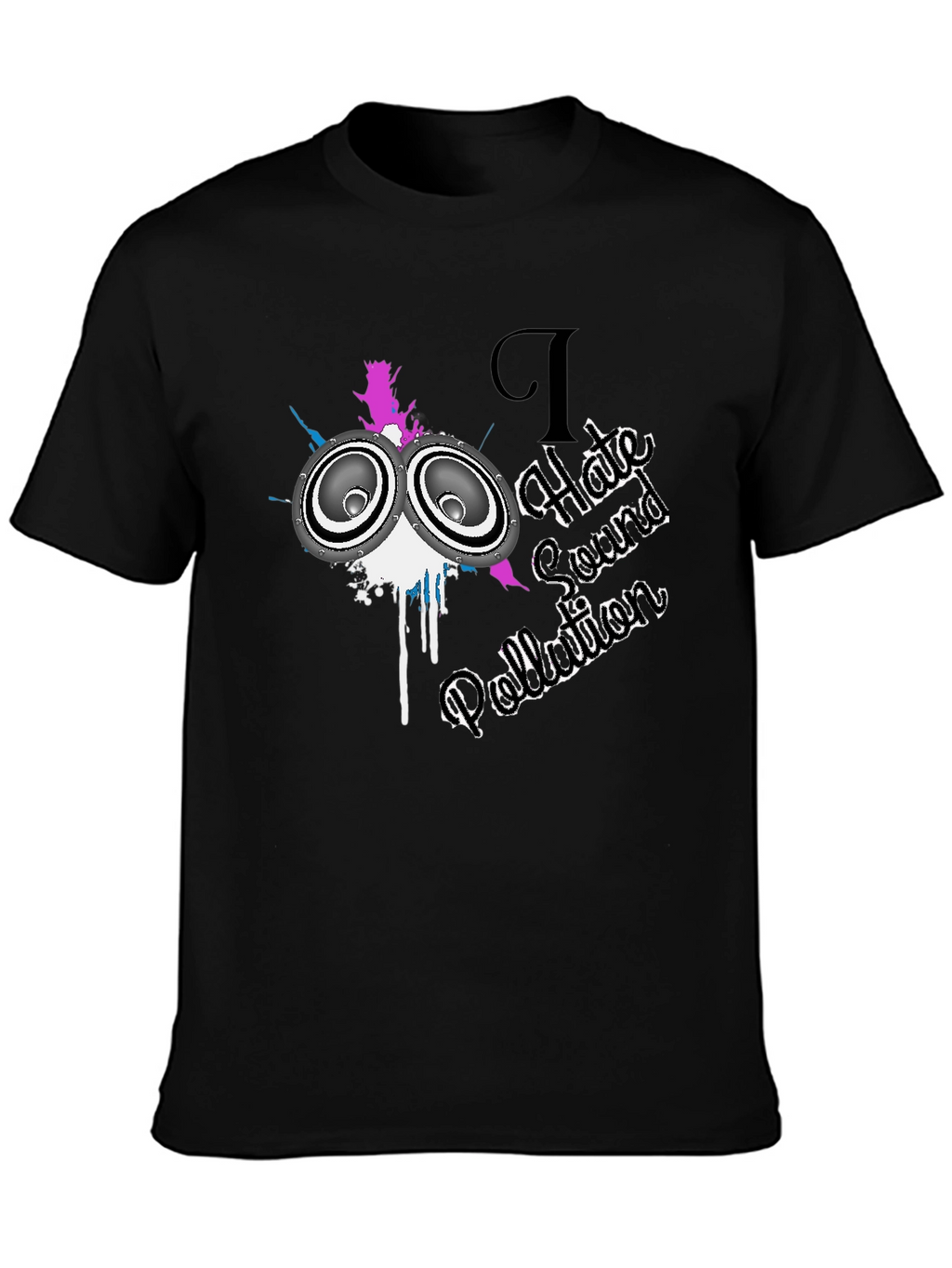 I Hate Sound Pollution Black Graphic Tee