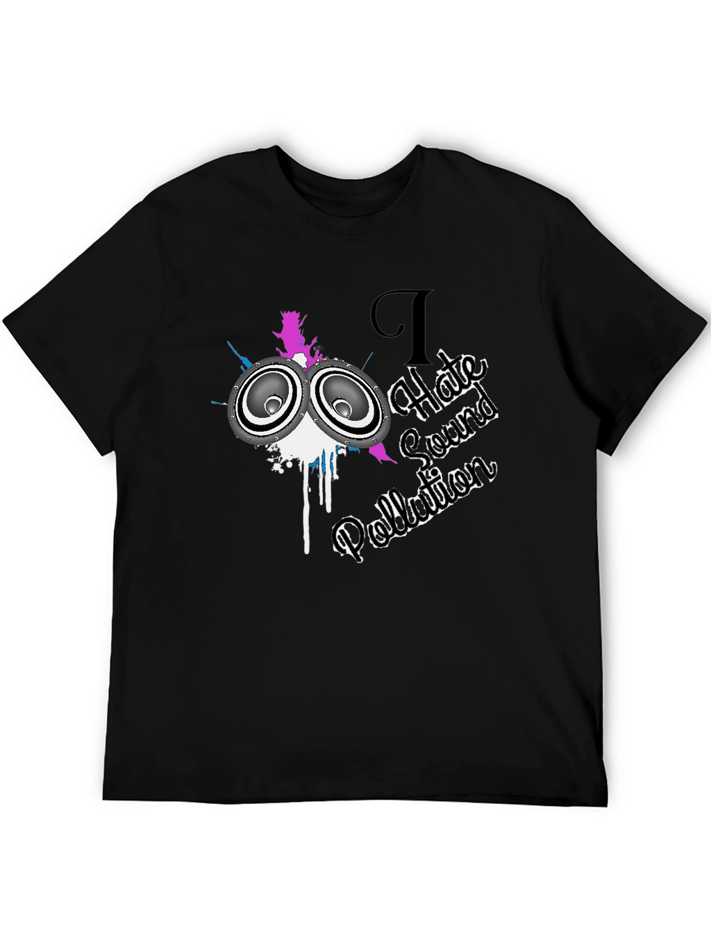 I Hate Sound Pollution Black Graphic Tee