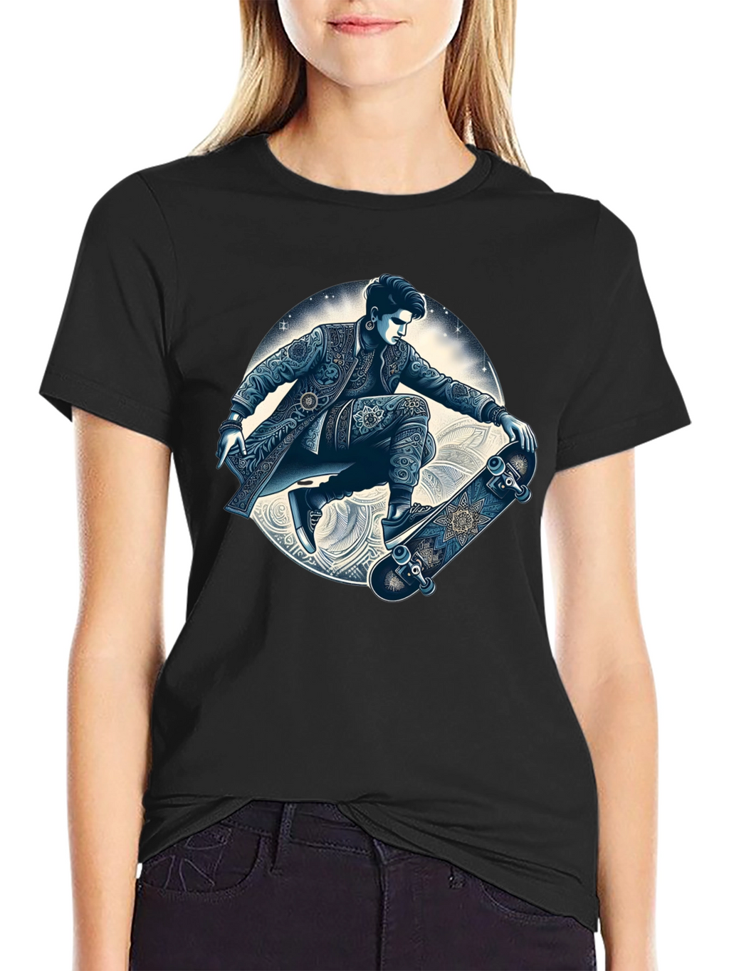 Skater Graphic T-Shirt - Cool Artistic Design