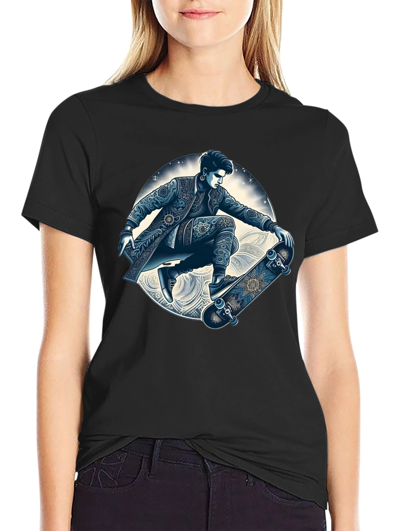 Skater Graphic T-Shirt - Cool Artistic Design