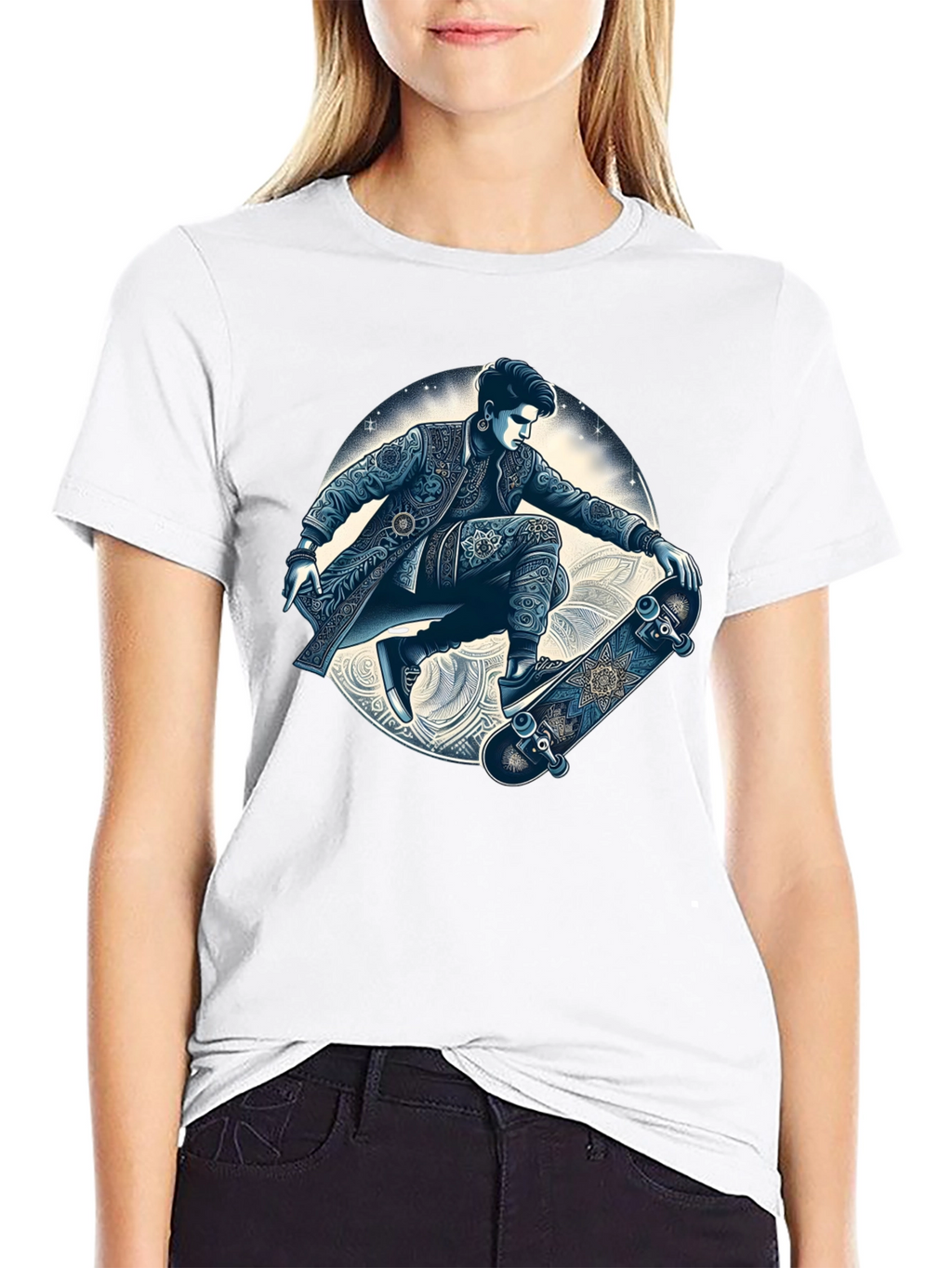 Skater Graphic T-Shirt - Cool Artistic Design