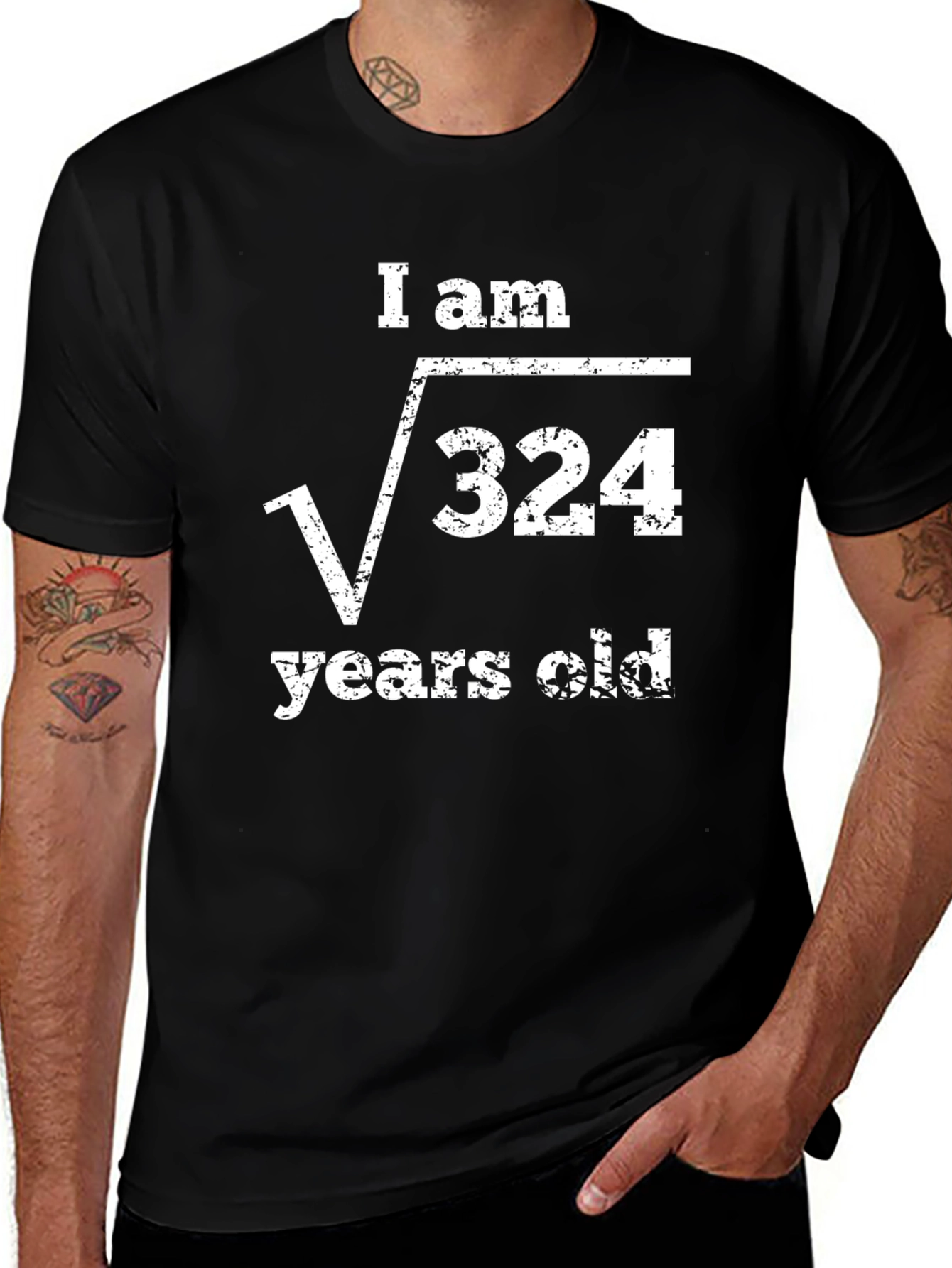 Funny Math Birthday T-Shirt - I am √324 years old