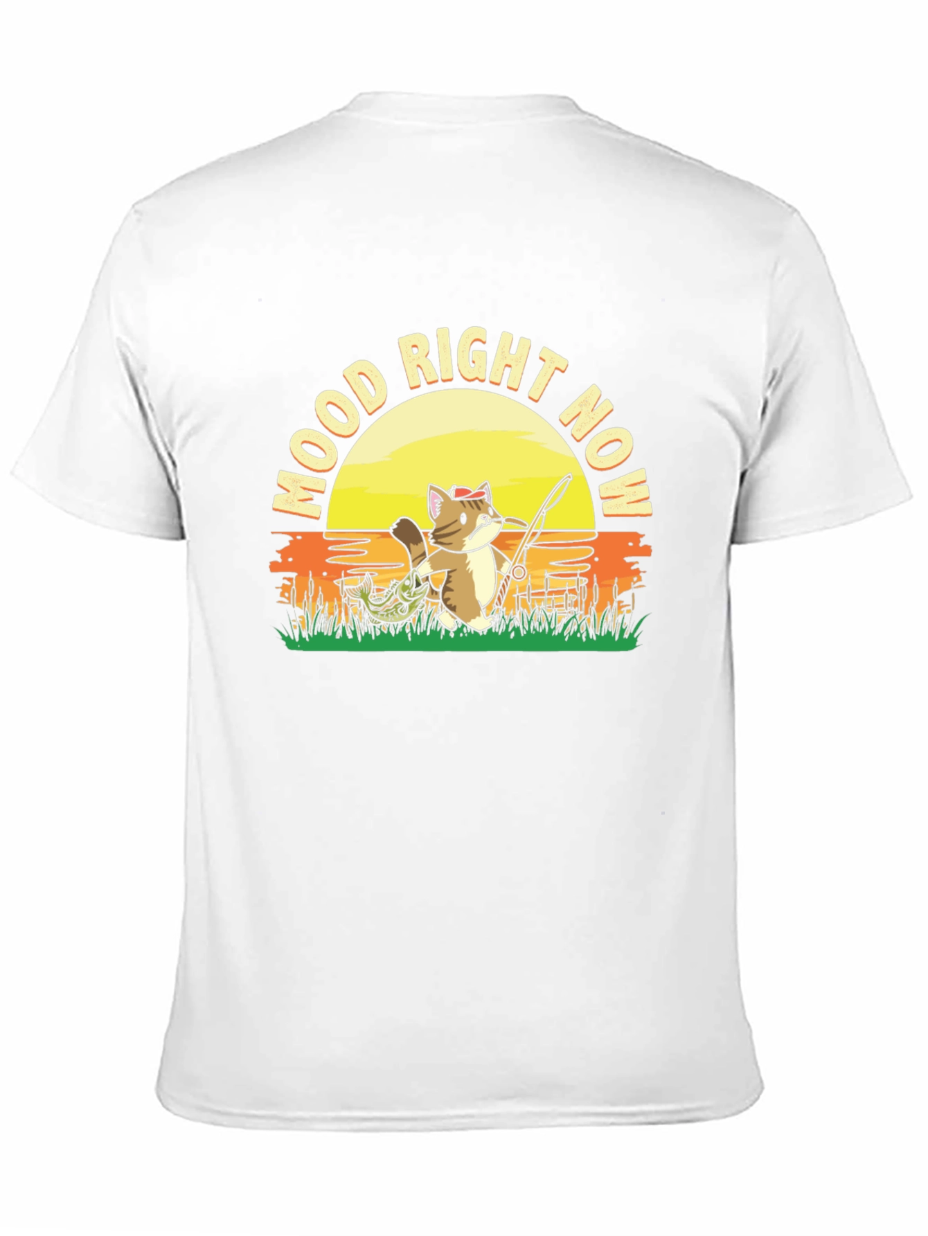Mood Right Now Fishing Cat T-Shirt