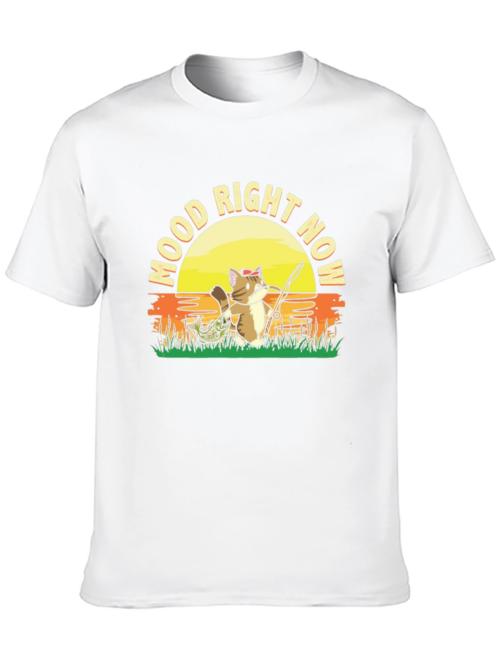 Mood Right Now Fishing Cat T-Shirt