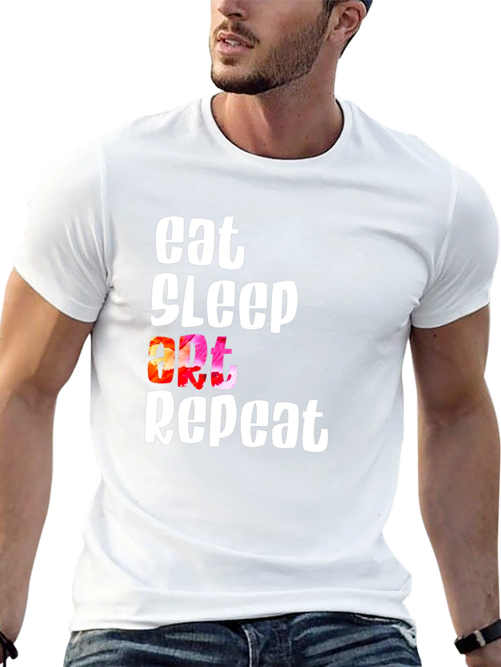 Eat Sleep Art Repeat Graphic T-Shirt