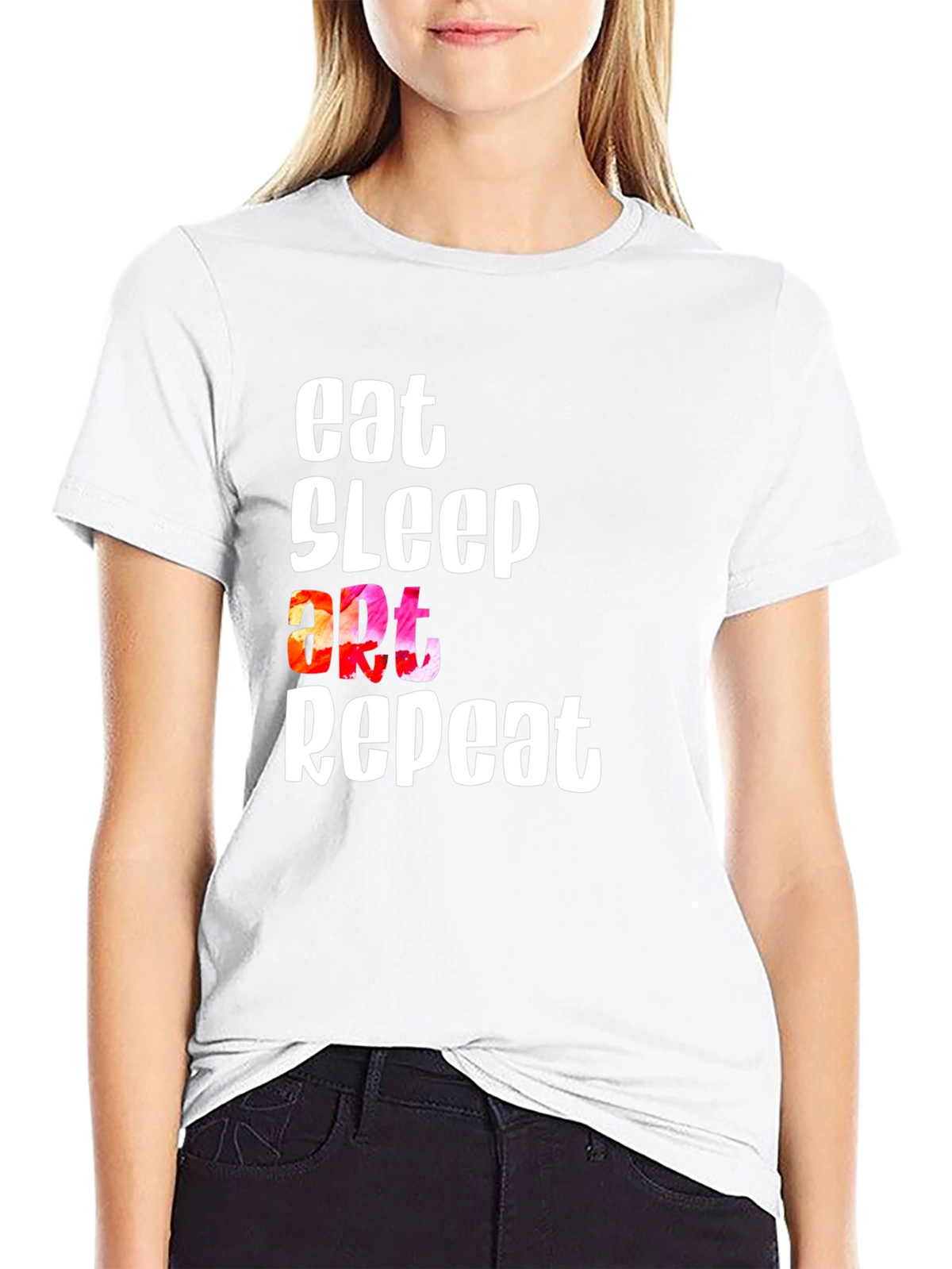 Eat Sleep Art Repeat Graphic T-Shirt