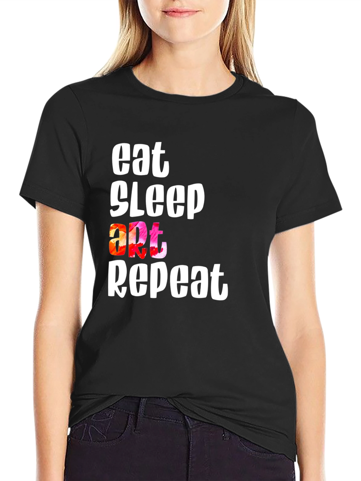 Eat Sleep Art Repeat Graphic T-Shirt