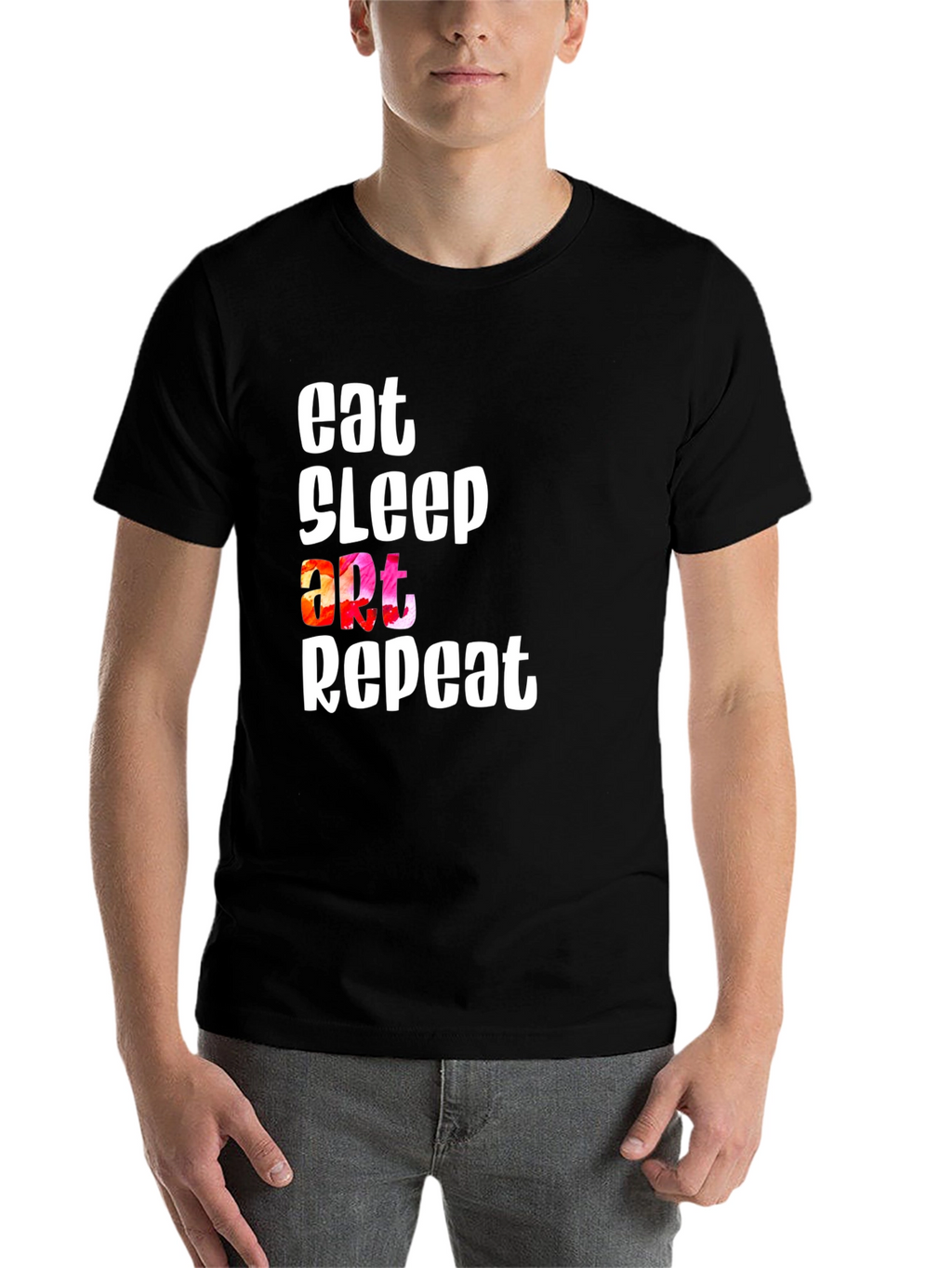 Eat Sleep Art Repeat Graphic T-Shirt