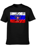 Russian Flag Eagle Graphic T-Shirt